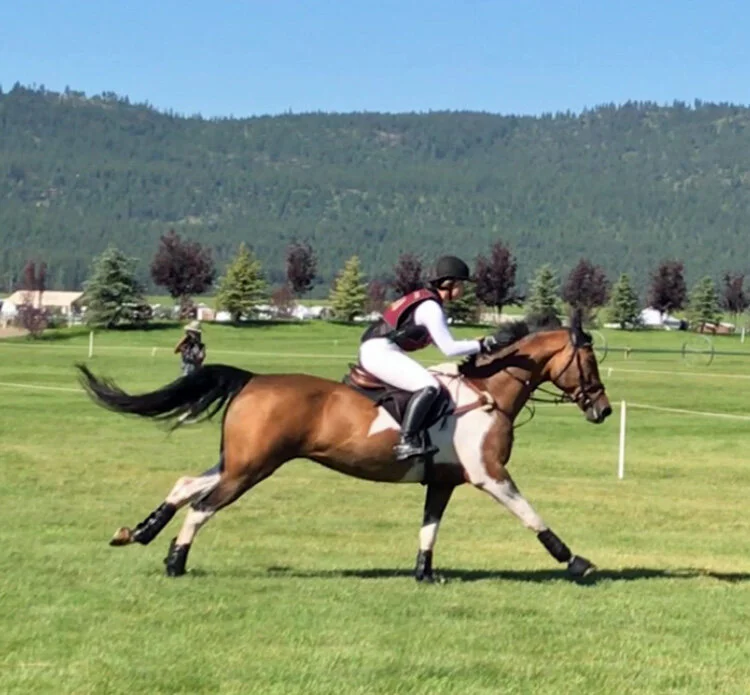 Juliana Yenne and The Diceman are easy to spot out on course. Photo Courtesy Of Clair Barnett