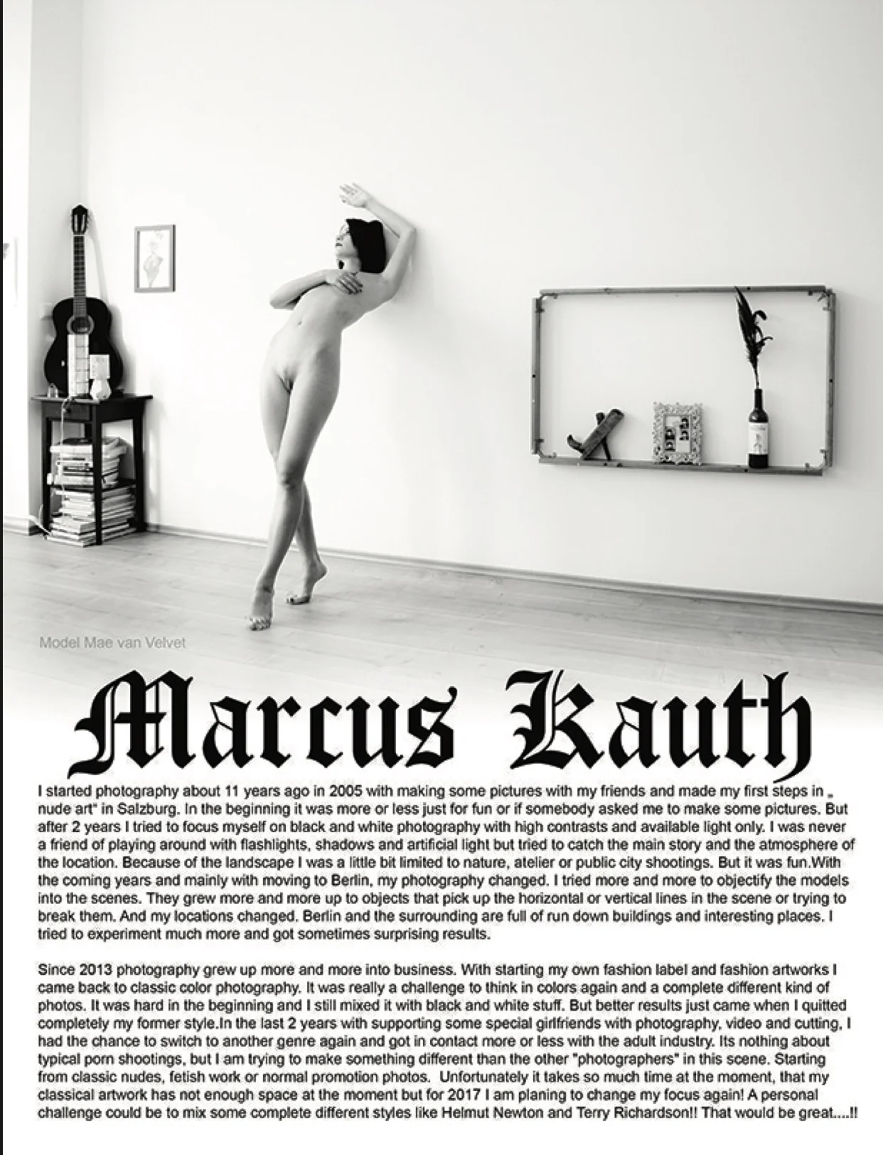 Photographer Marcus Kauth featured on the Erotica side