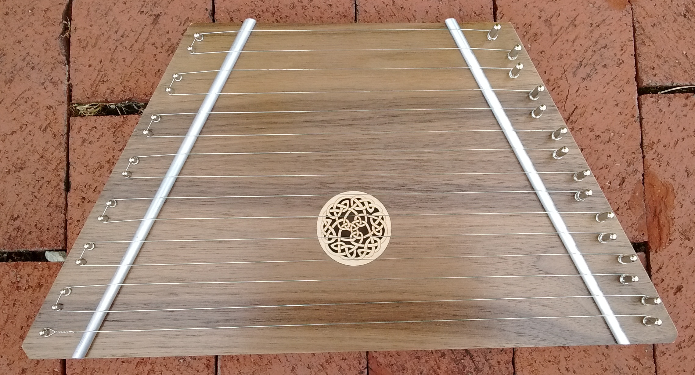 Walnut Lap Harp with Celtic Knot - Regularly Priced at $80, TODAY ONLY $72!