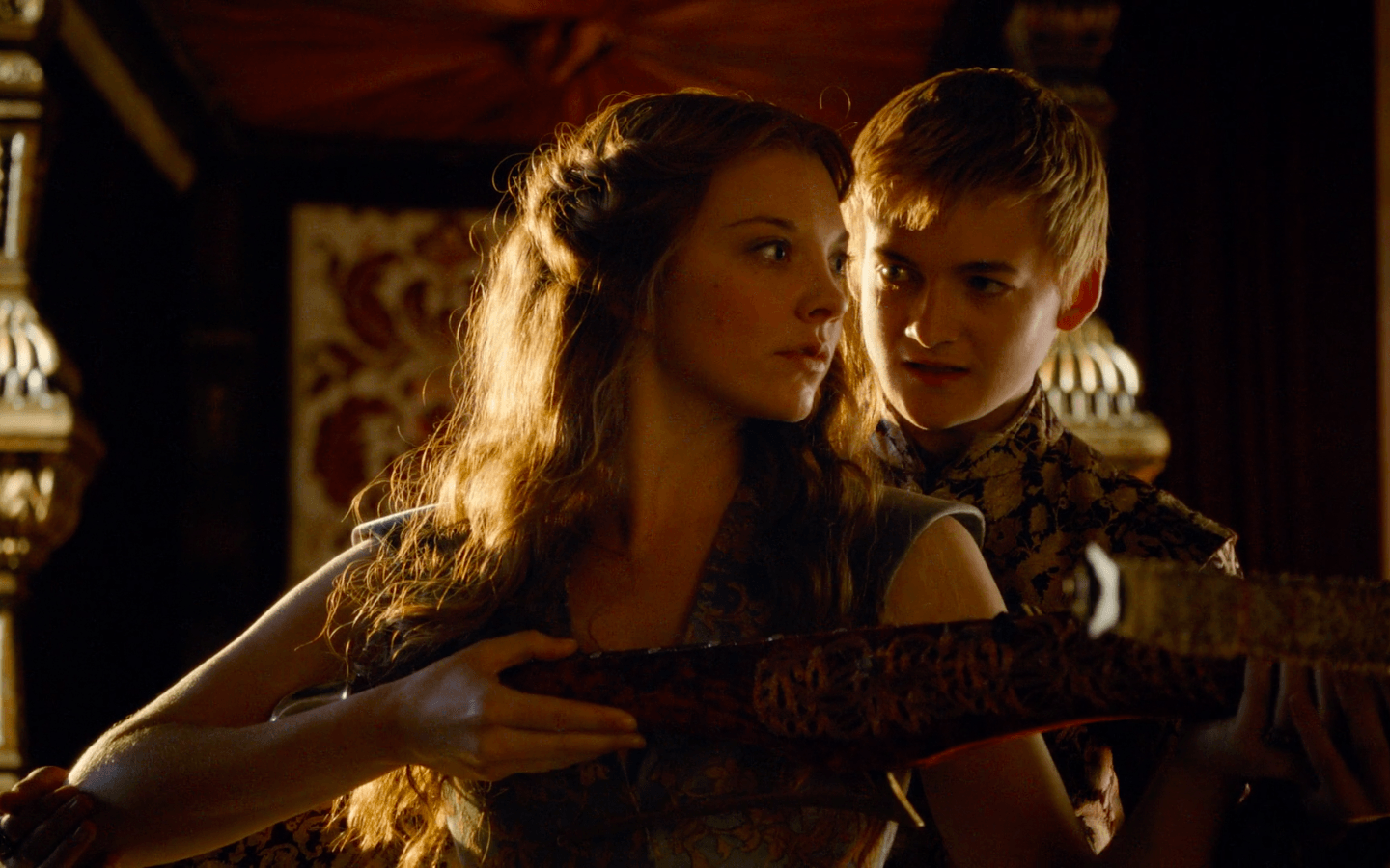 Newly-wed lovebirds trying out their brand new crossbow | HBO