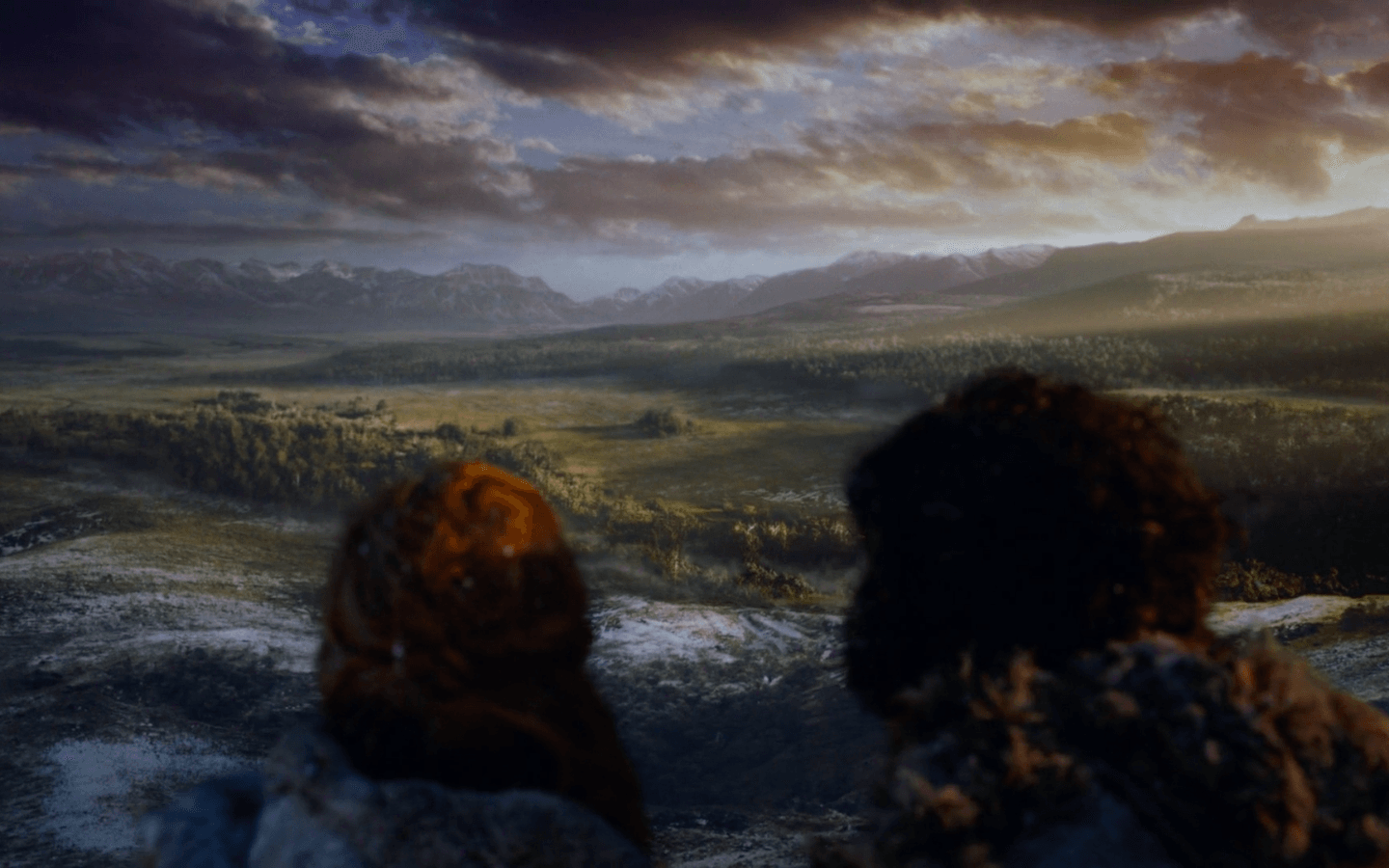 A romantic sunrise at the top of The Wall | HBO