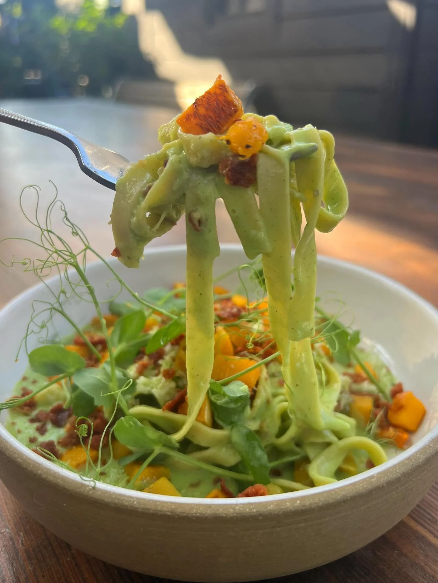 Pasta Wednesday Special! 🍝 

Fettucine in a Herb B&eacute;chamel Sauce with Roasted Butternut Squash, Crispy Proscuttio and Pecorino Montal Fossa 

$11 Glasses of Wine All Night 🍷 

Happy hour 3-6 🍕 🥗 🍻 🌱

Our Hours: 
Mon-Thurs 3-9pm.
Fri-Sat 1