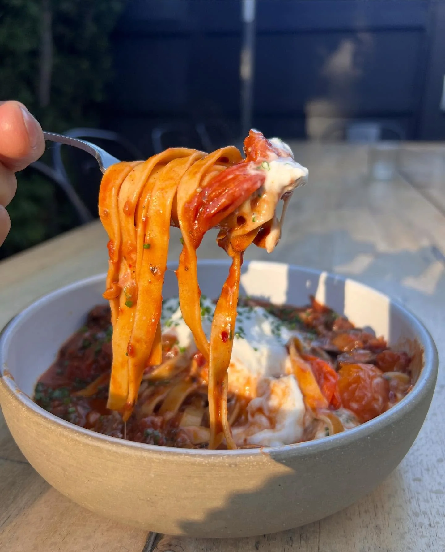 Pasta Wednesday Special! 🍝 

Fettuccine in Spicy Red Wine Tomato Sauce with Baby Heirloom Tomato, Mushrooms and Stracciatella

$11 Glasses of Wine All Night 🍷 

Happy hour 3-6 🍕 🥗 🍻 🌱

Our Hours: 
Mon-Thurs 3-9pm.
Fri-Sat 12-10pm.
Sun 12-9pm.

