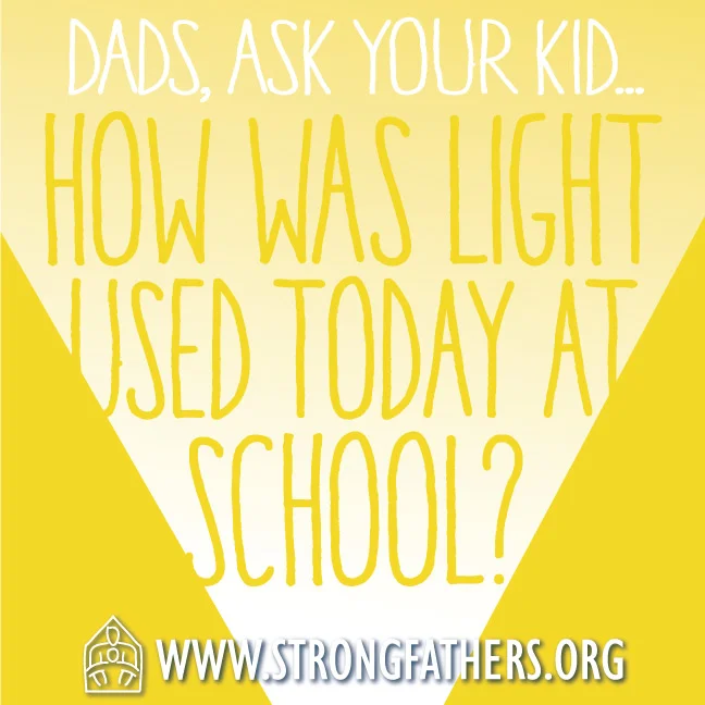 How was light used at school today?