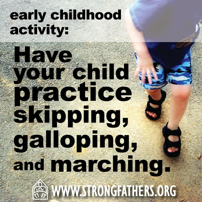 Practice skipping, galloping, marching