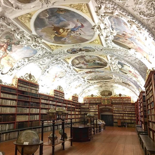 The oh so gorgeous private room of the Strahov Library in Prague! It&rsquo;s been seen in several movies &amp; TV shows, but as a tourist it is off limits. Unless your traveling with Althea Travel, in which case you get private access, obvi. We are t