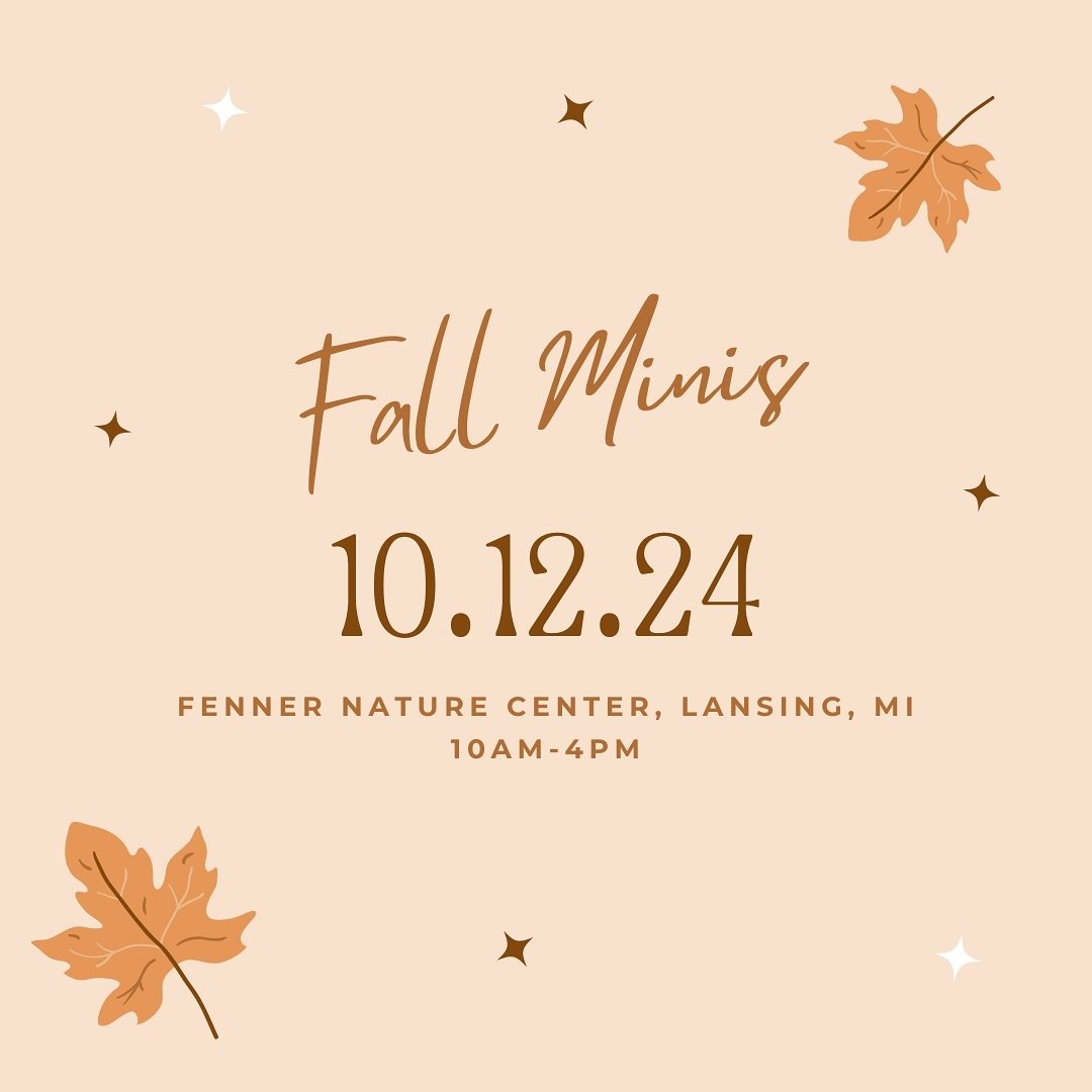 Let&rsquo;s have some fun but make it ✨magic✨

It&rsquo;s not too late to get your fall minis booked! Peak color is coming and I am itching to photograph some beautiful families &amp; individuals at one of my favorite spots in Lansing!! Whether you n