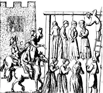 Witches were hung in Salem rather than being burned, because under English law witchcraft was considered treason rather than heresy. 