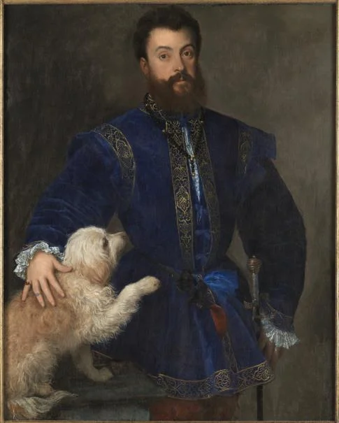 See, ladies, I'm good with dogs! Federico Gonzaga, by Titian, c. 1529