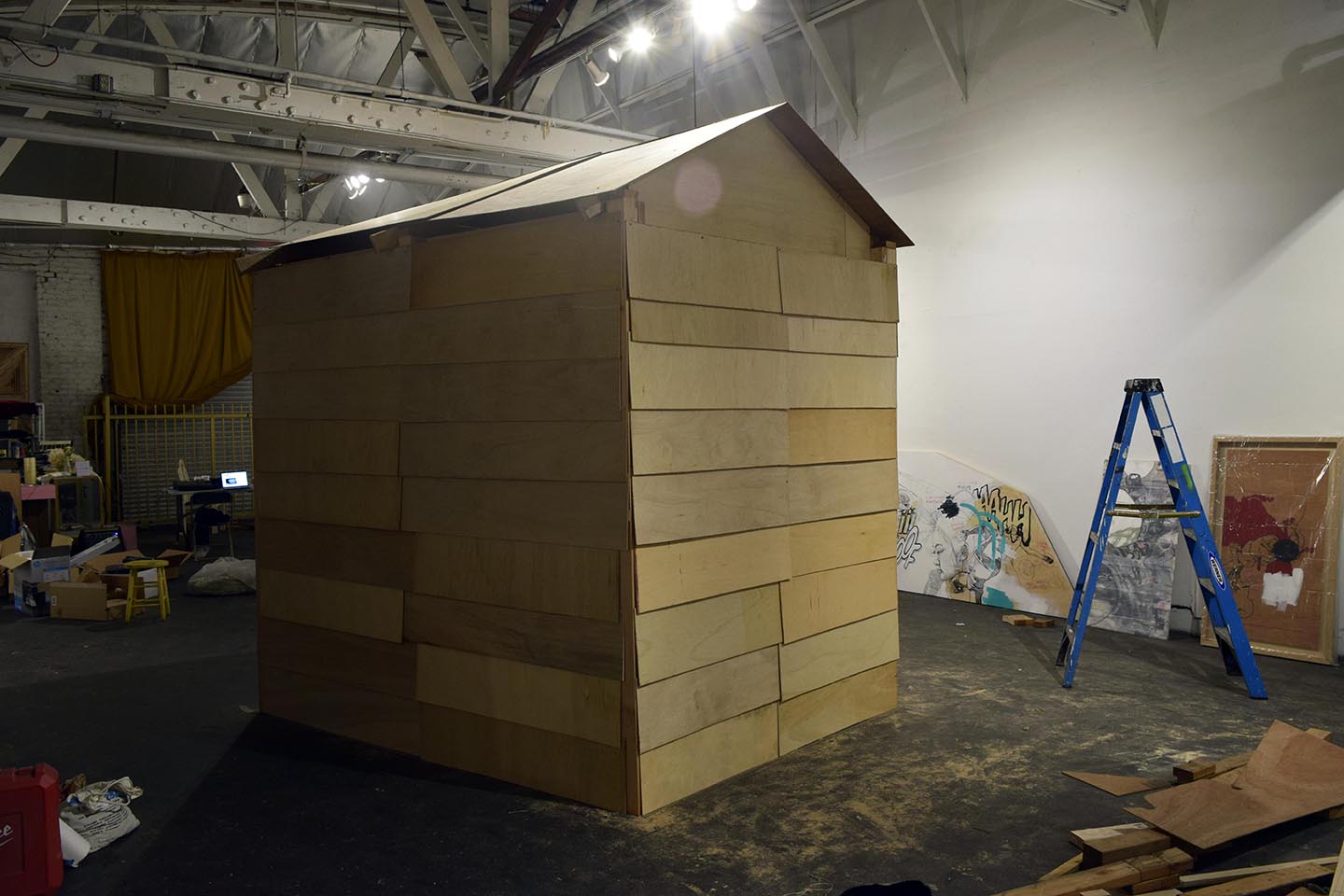 We Built a damn house in the gallery that we then turned into a damn temple damnit. Success.