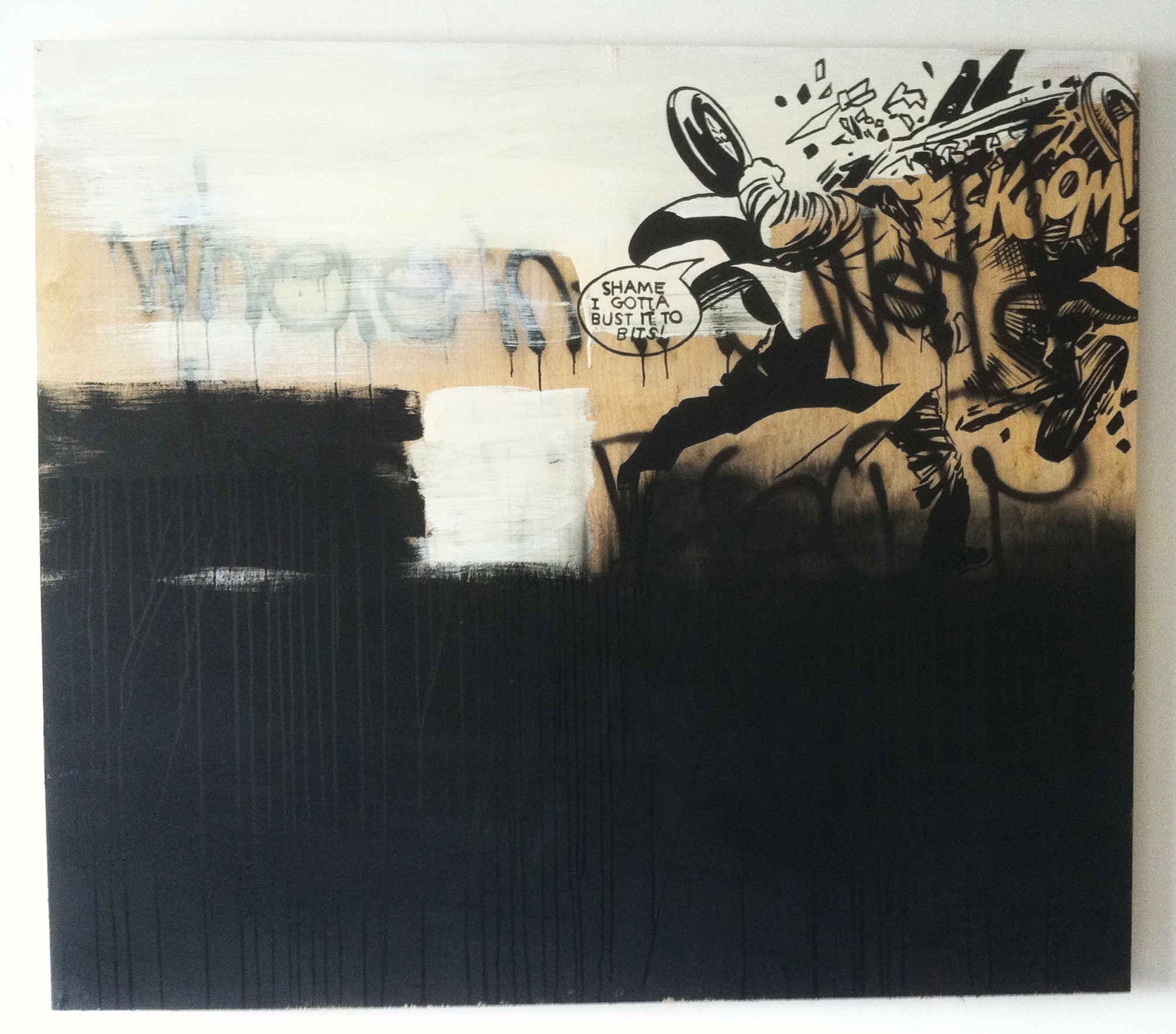 Painting in my Oakland studio, 2015
