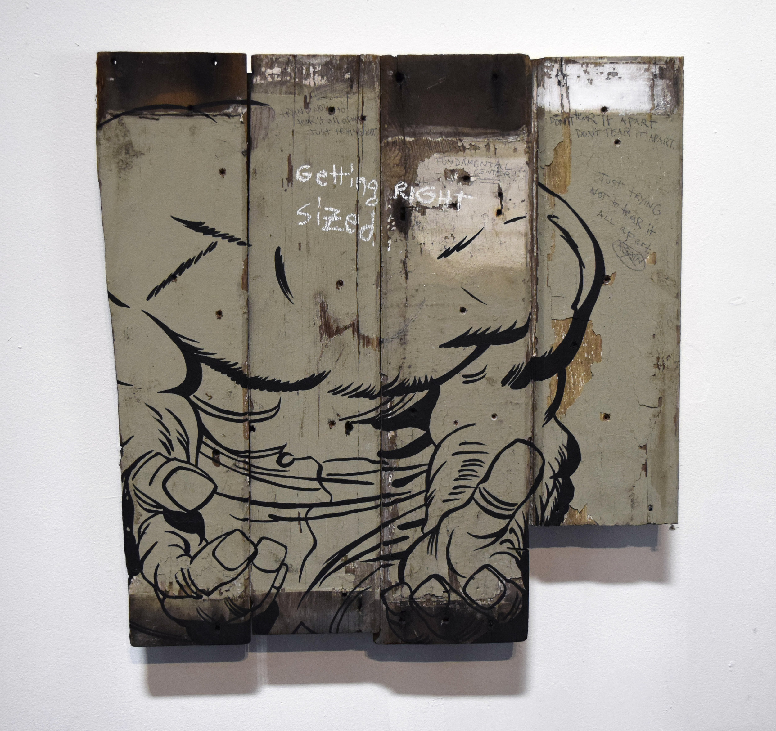 Don't Go Hulk, painted in Los Angeles show in Portland, 2016
