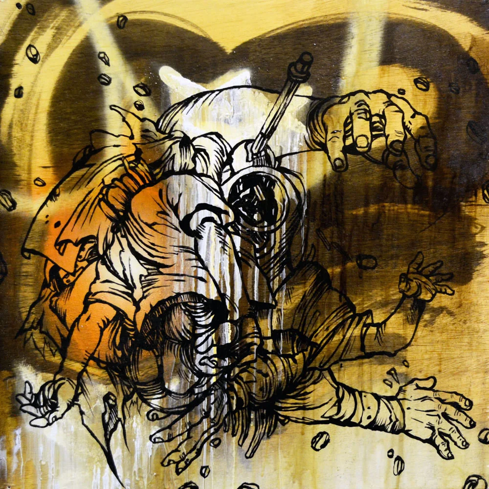 Raijin from my solo exhibition "The Scourge" with Superchief Gallery NYC