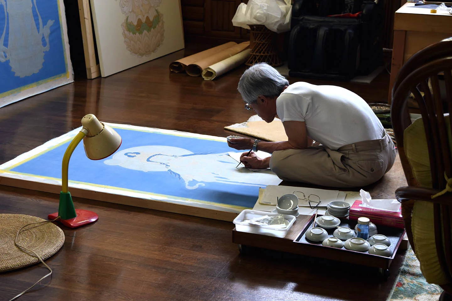 Mutsumasa Hakozaki, Artists Studio in Kyoto, Japan