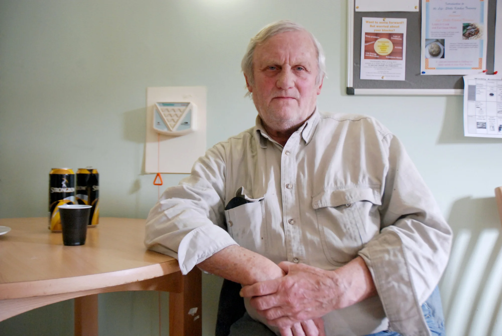 Resident at Alcoholic Residential Home. London. 2009.
