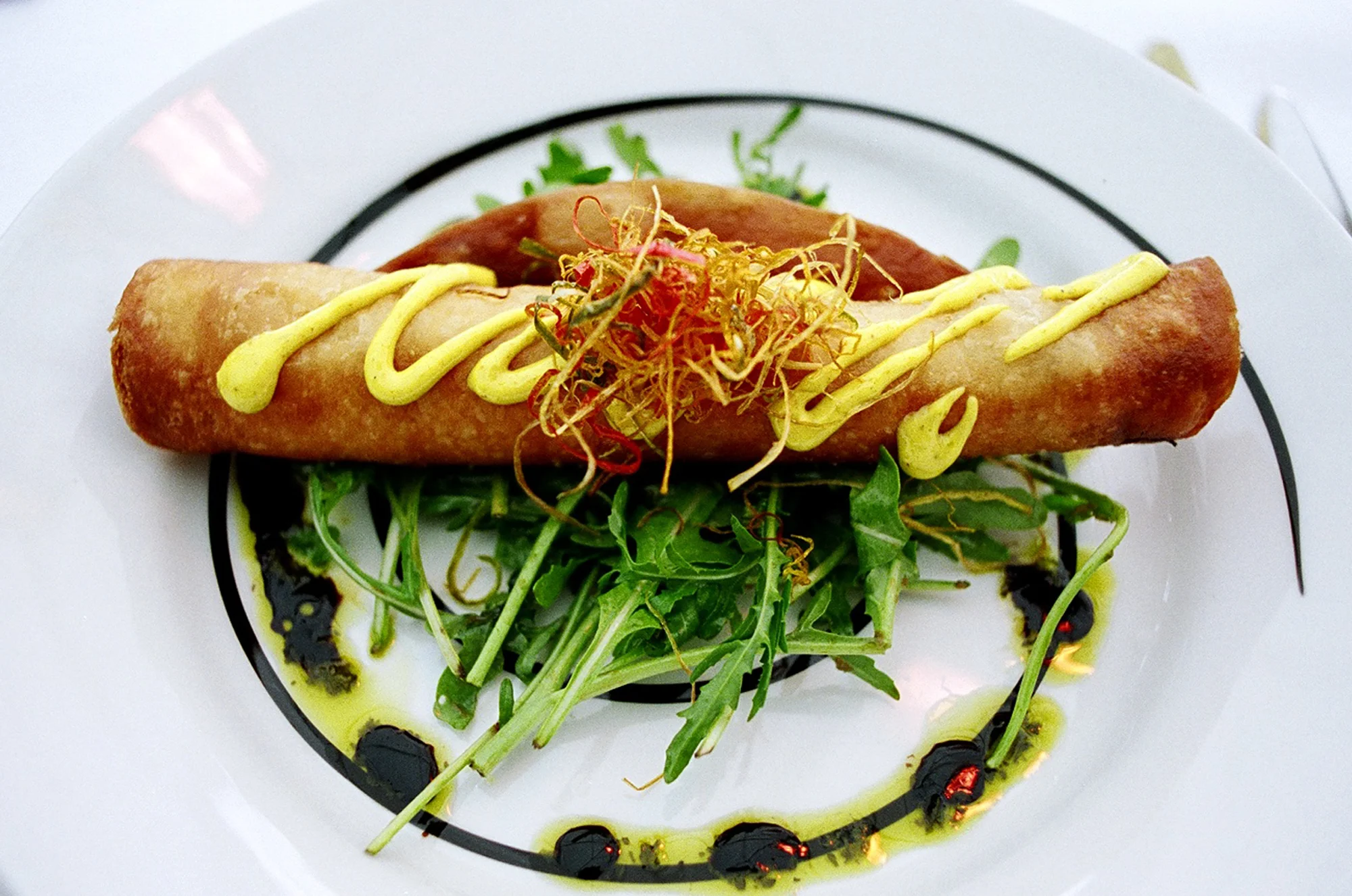 Vegetarian Spring Roll, The Smokehouse. Porthleven. 2004.