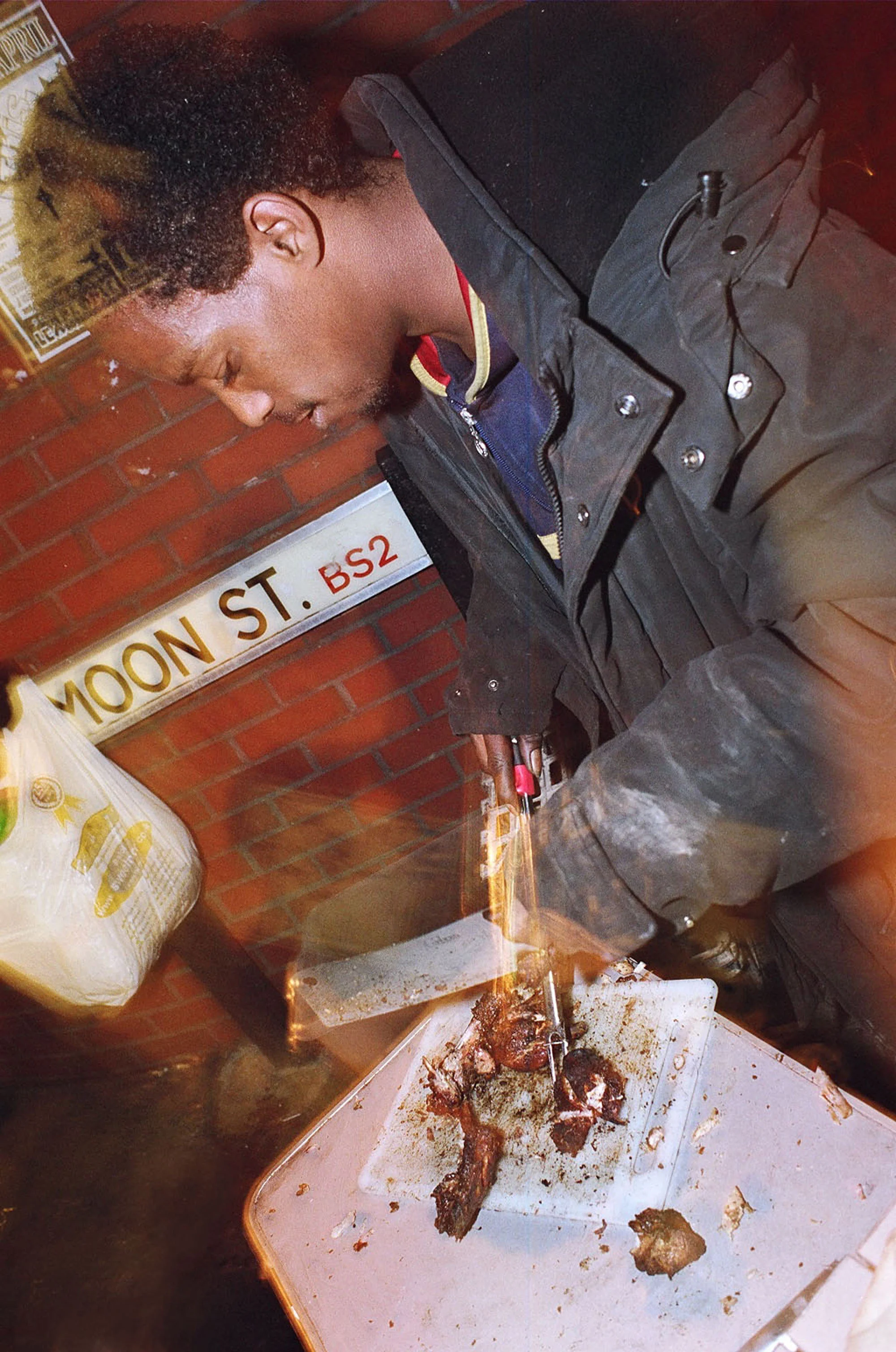 Jerk Chicken Outside Lakota, Moon Street, Bristol.