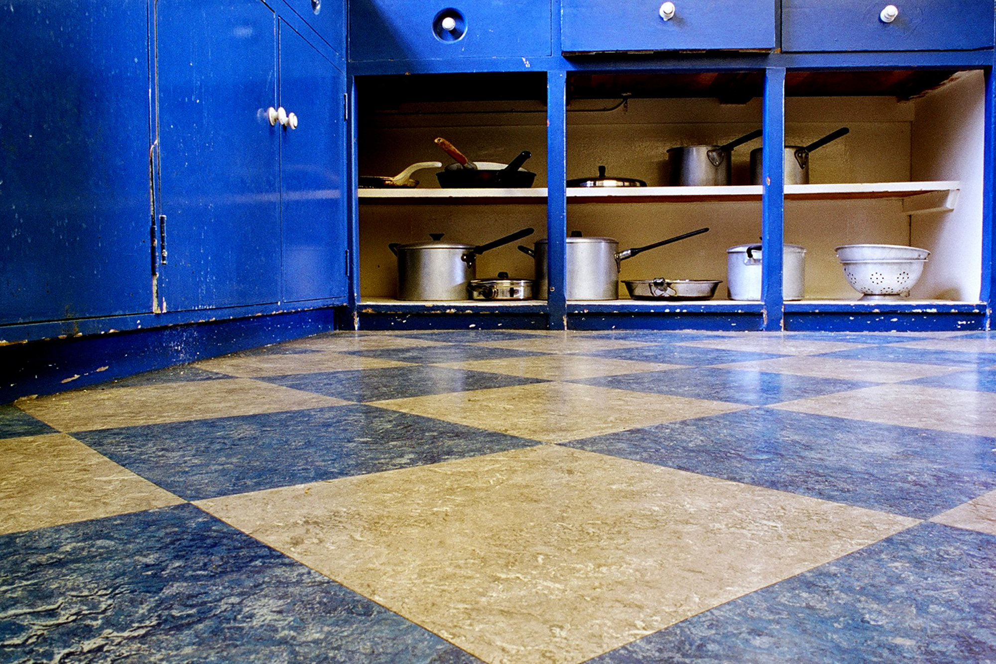 Kitchen Cabinets and Floor. Crowe Hall. Bath. 2006.