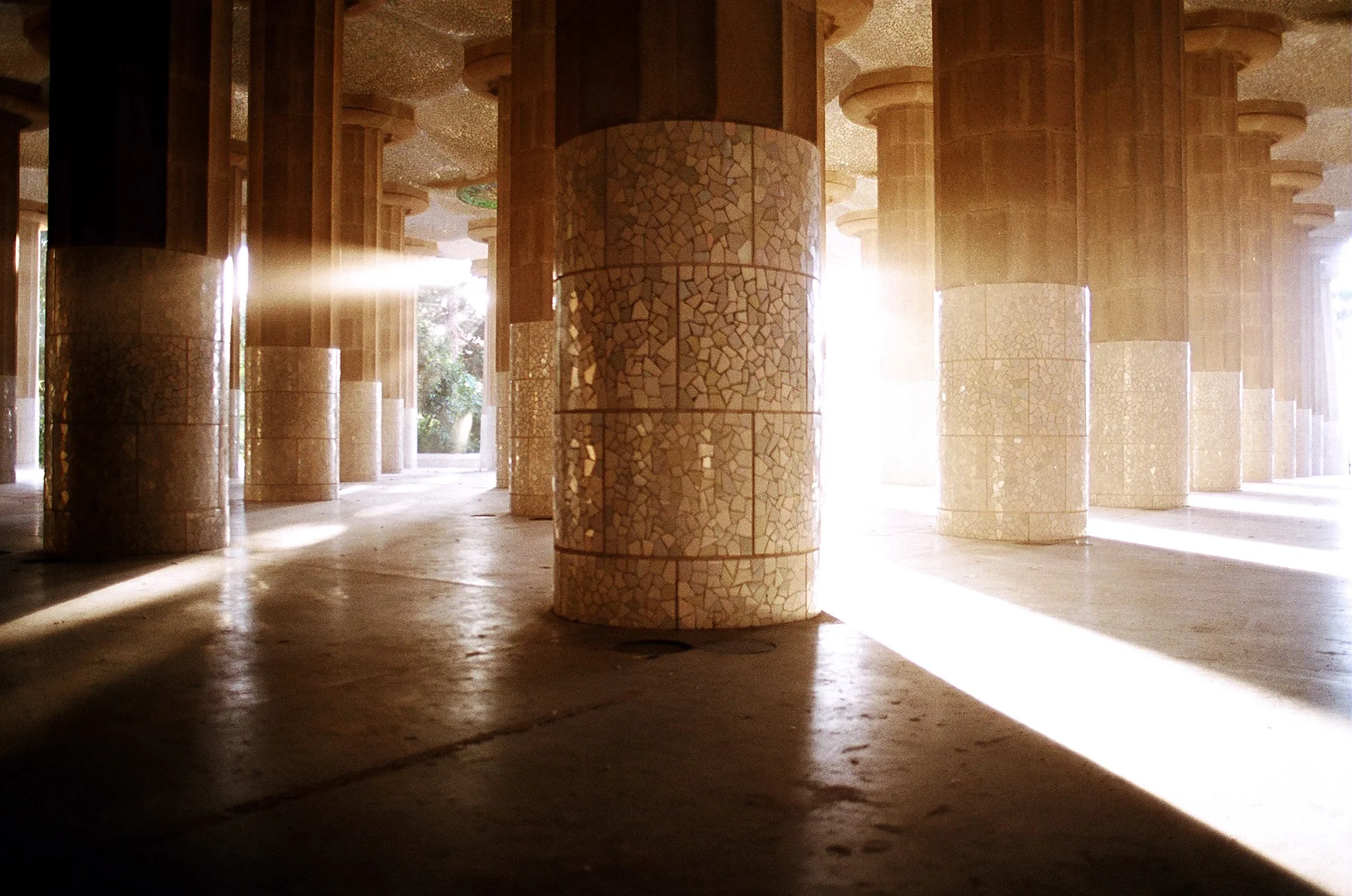 Dawn in Parc Guell. Barcleona, Spain. 2004.