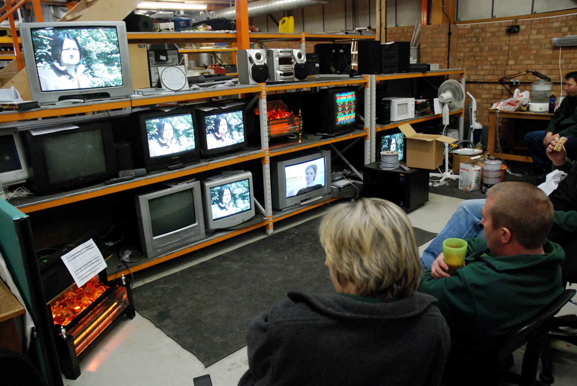 Lunch Break at the Recycle Centre. Kidderminster. 2007.