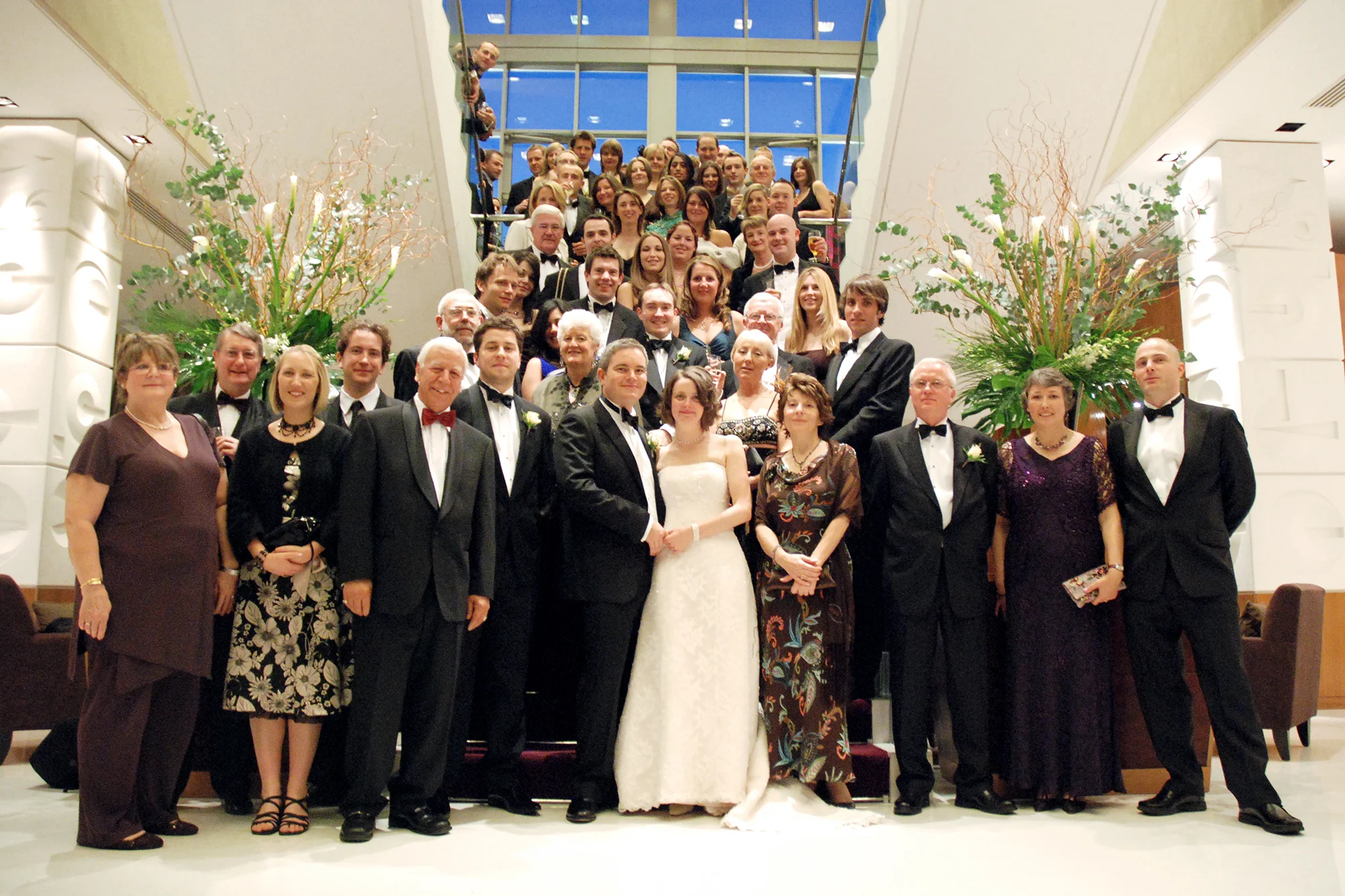 The Wedding Party. Jennie and Jo. Four Seasons Hotel, Canary Wharf. 2006.