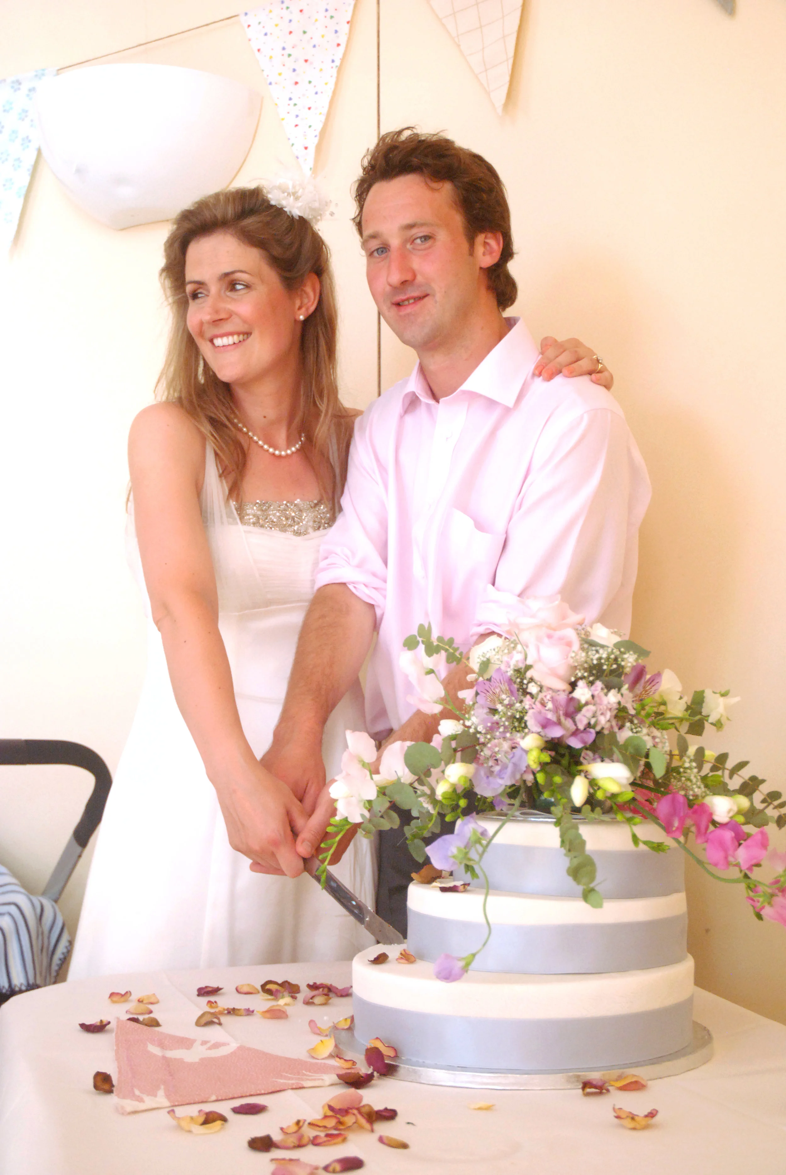 Cutting Cake. Little Guest. Katie and Phelim. 2010.