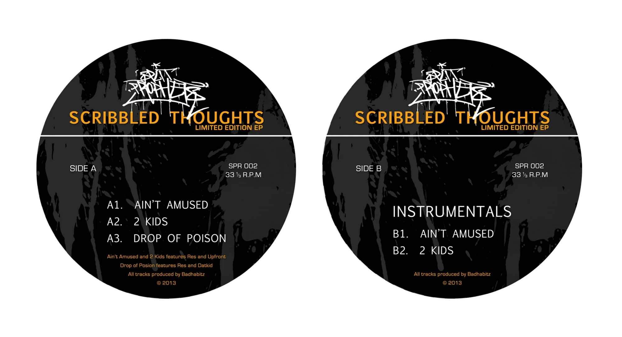 Scribbled Thoughts EP - Split Prophets. 2013.