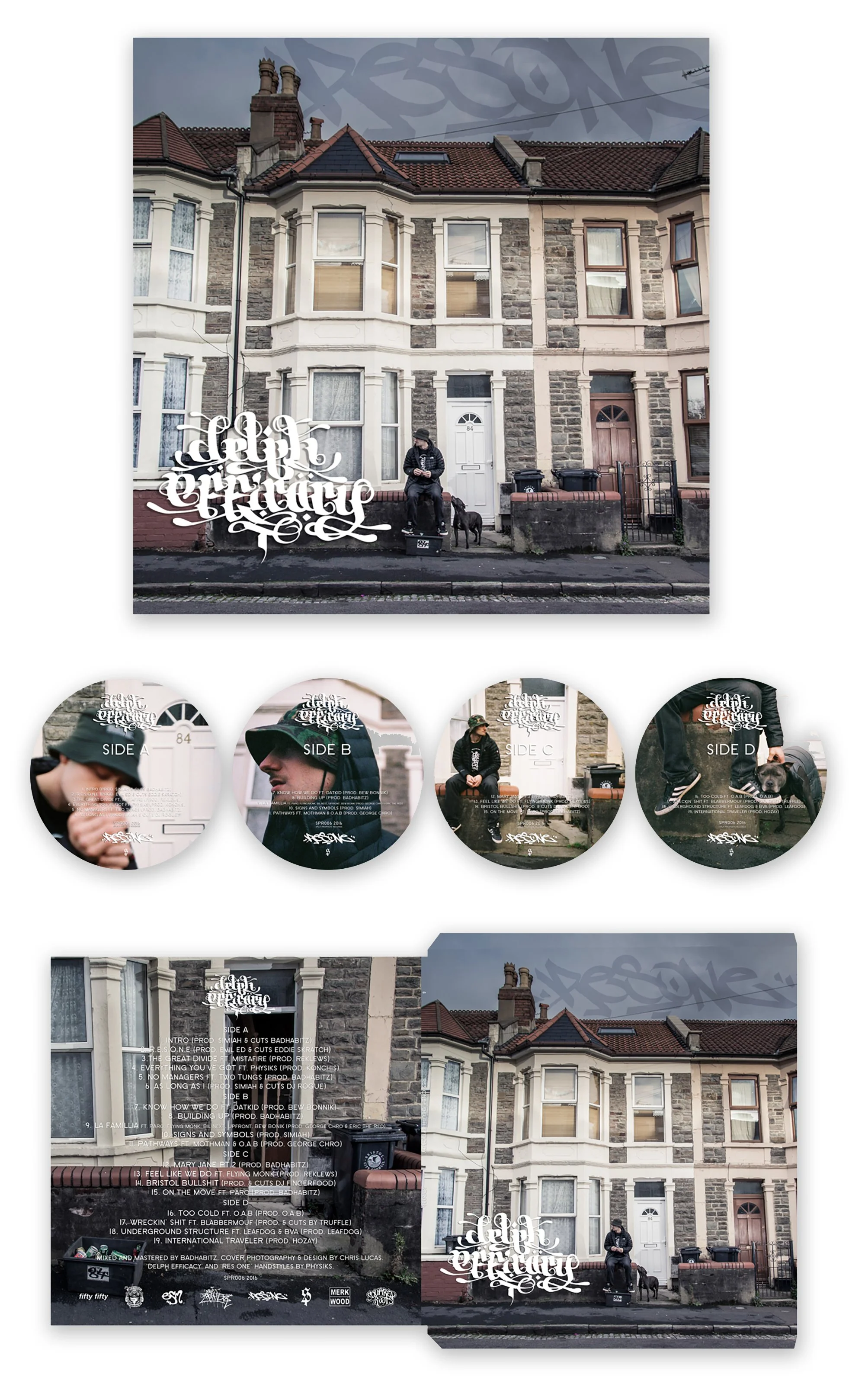 Delph Efficacy - Res One. Vinyl and Label Design. 2015.