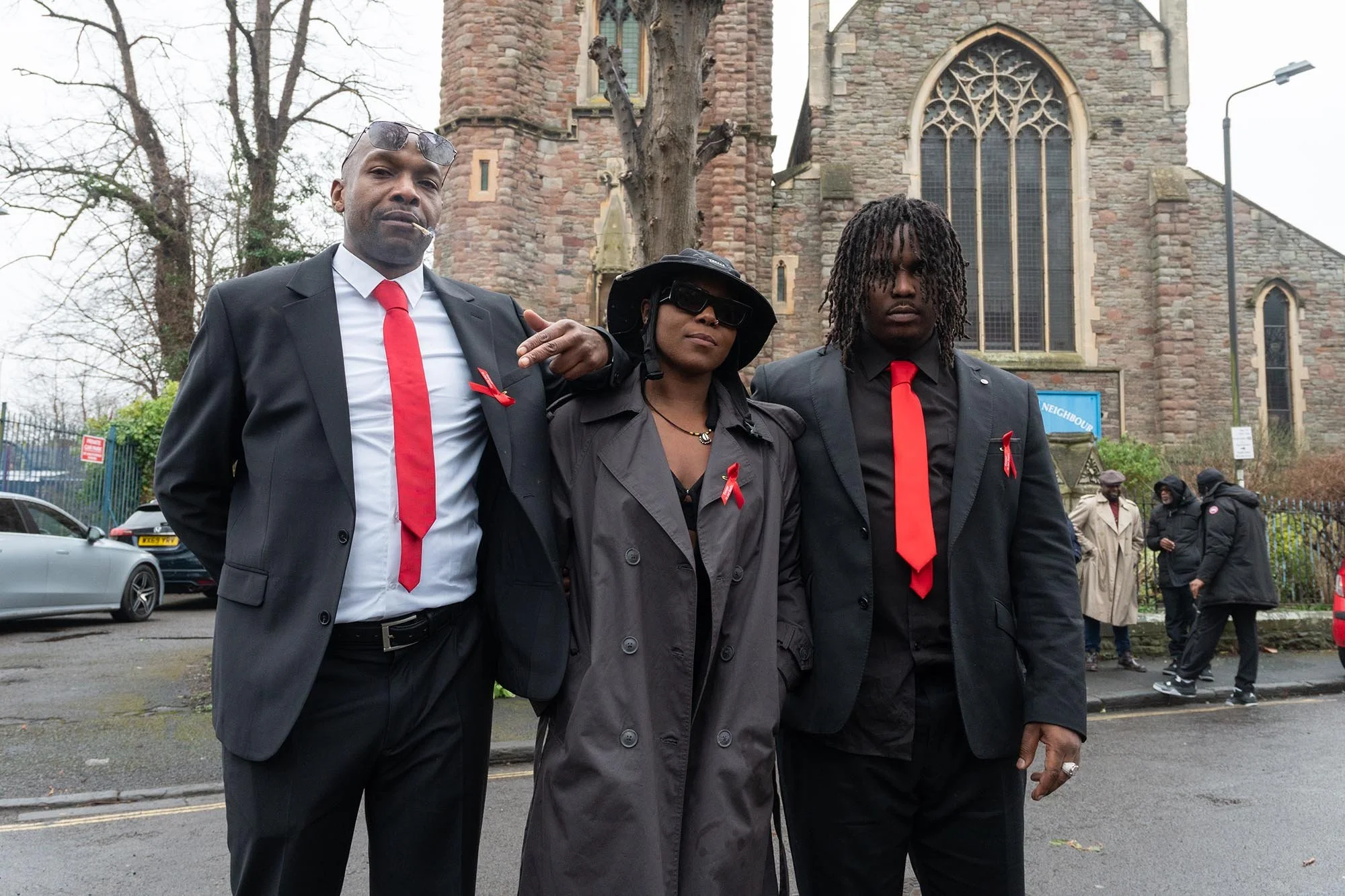 Siblings at Fedica Hamilton's Memorial. St Agnes Church, Bristol. 2025.