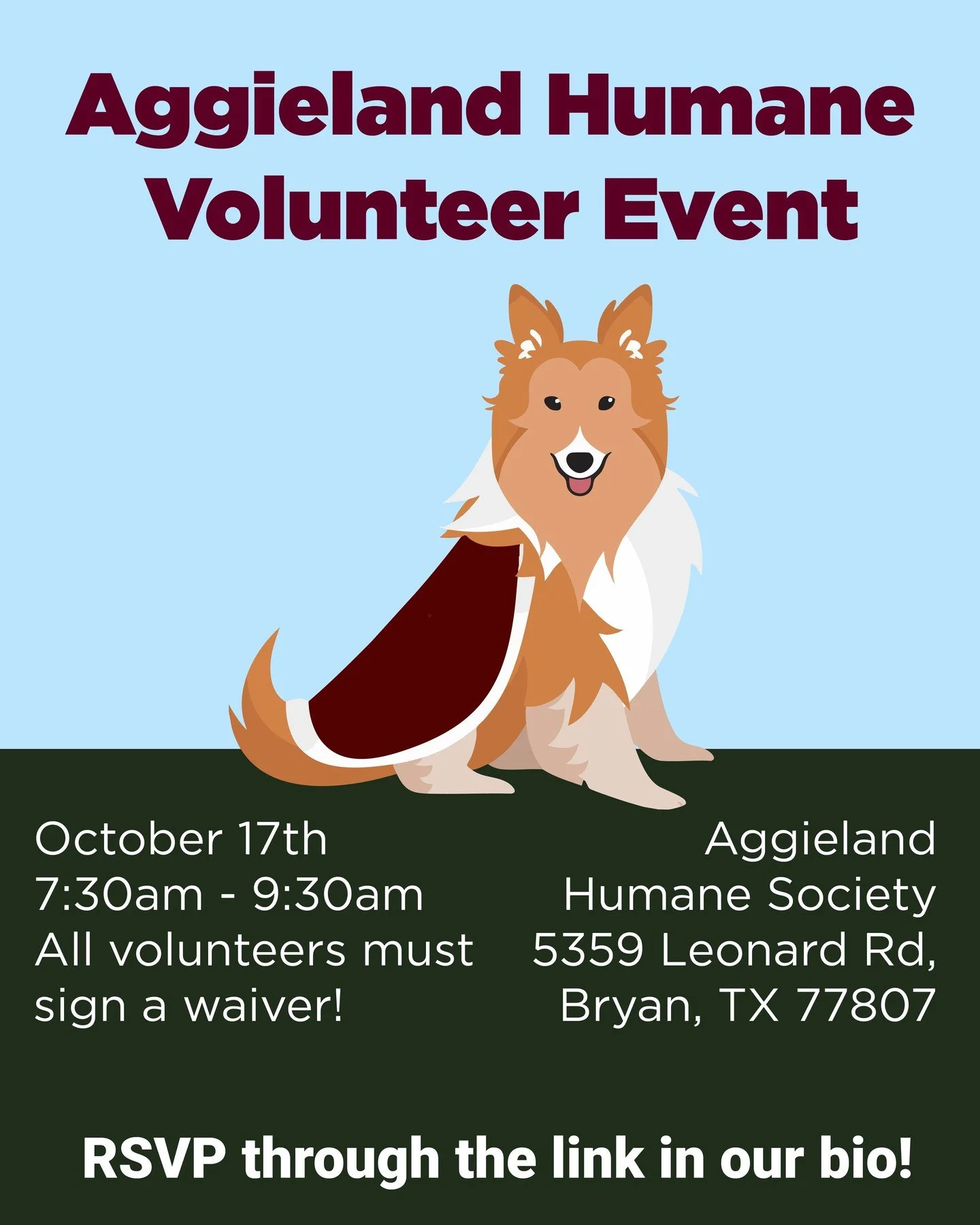 Howdy Ags! We are so excited to announce our first volunteer event for this semester! 

* This is a limited event - only 20 spots available! RSVP now before it fills up! *