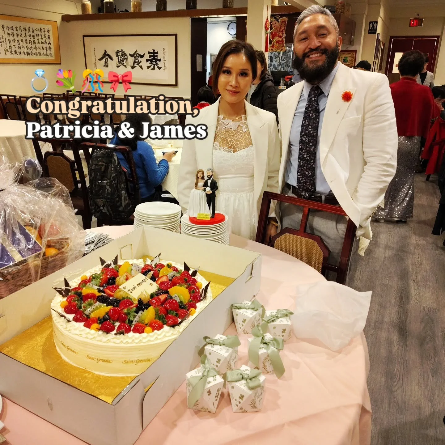 Congratulations to Patricia and James again! 
We'd like to thank you both for hosting your Wedding Banquet Dinner at our restaurant. Wishing you a good happy life together!

Daily Restaurant Hours 11:00~20:00
Daily DimSum 11:00~15:00

📍 Located at: 