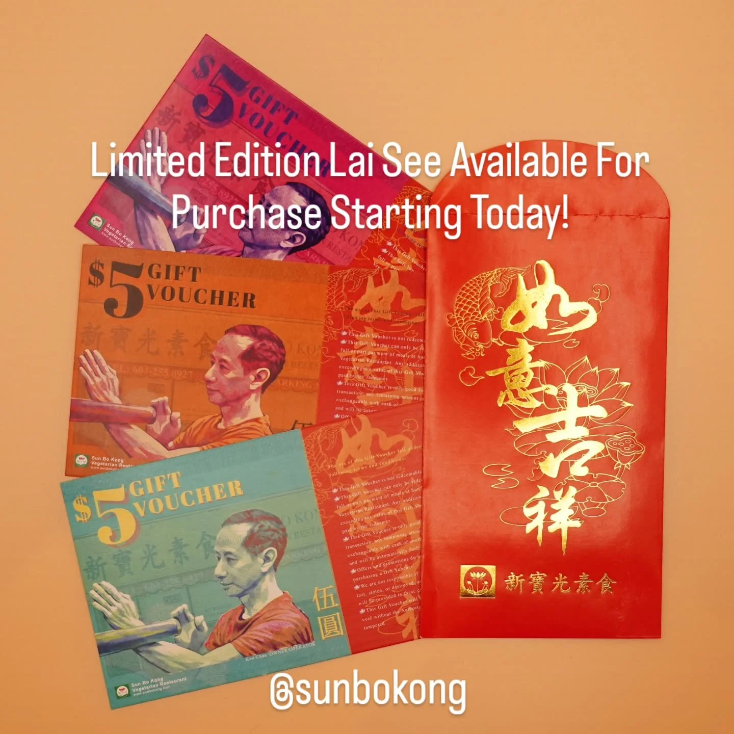 Launching our special edition SBK $5 Lai See!! 

The month of February is the auspicious time for gifting your loved ones Lai See (利事)! A joyful time to welcome the Year of the Horse by gifting the Sun Bo Kong Lai See to kickstart a year of going gre