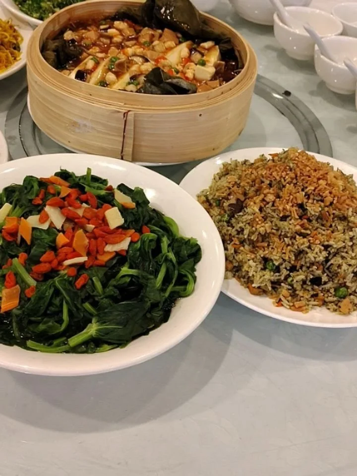 Hello, anybody wanna eat these delicious Vegan Chinese Foods?

We offer more than 100 choices of Vegan &amp; Vegetarian dishes at Sun Bo Kong.

Here we feature some of the popular ones:
🌱 Bamboo Basket Steamed Tofu in Lotus Leaf;
🌱 Chef's Special F