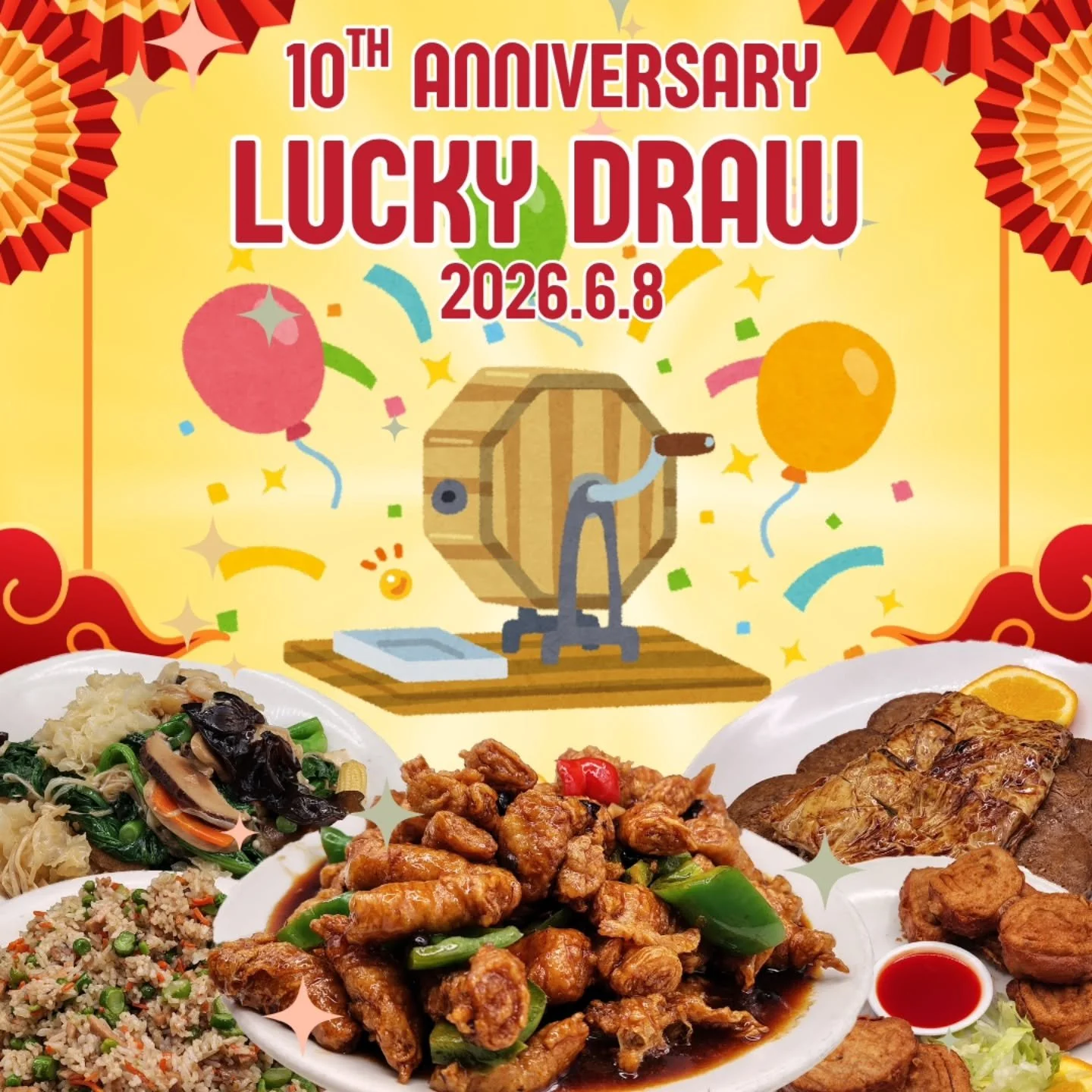 Who are the winners of CAD100 Gift Vouchers of our 10th Anniversary Lucky Draw?

You will find out tonight at 8! 
Come and join us this evening and make sure you grab your final chance to join the Lucky Draw tonight!

Call to reserve your seat at: (6
