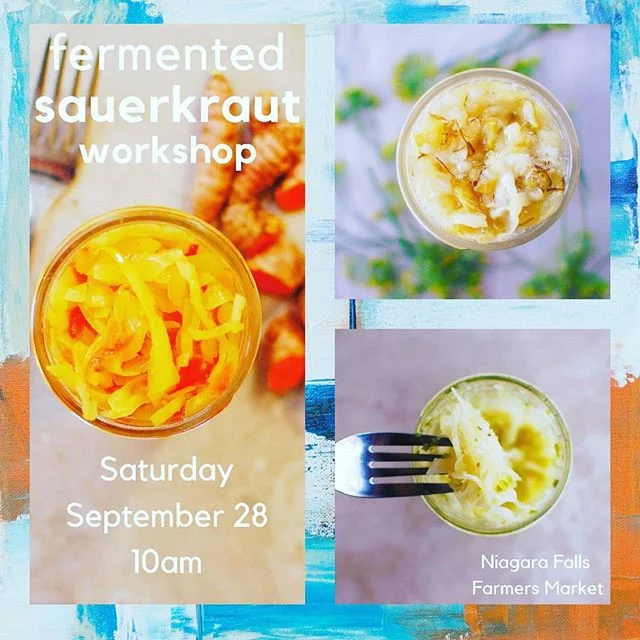 Our final workshop of the summer is quickly approaching! Join us @nffarmermarket on Saturday, September 28 at 10am and learn how to make Fermented Sauerkraut! 
Choose from ALL KINDS of delicious local fruits, veggies &amp; herbs to create a jar that'
