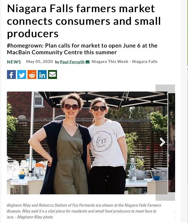 Recently, Paul Forsyth at Niagara This Week reached out to us to chat about the role that farmers markets have in the incubation of small business - and how things might look differently this year. We were happy to share our overwhelmingly positive e