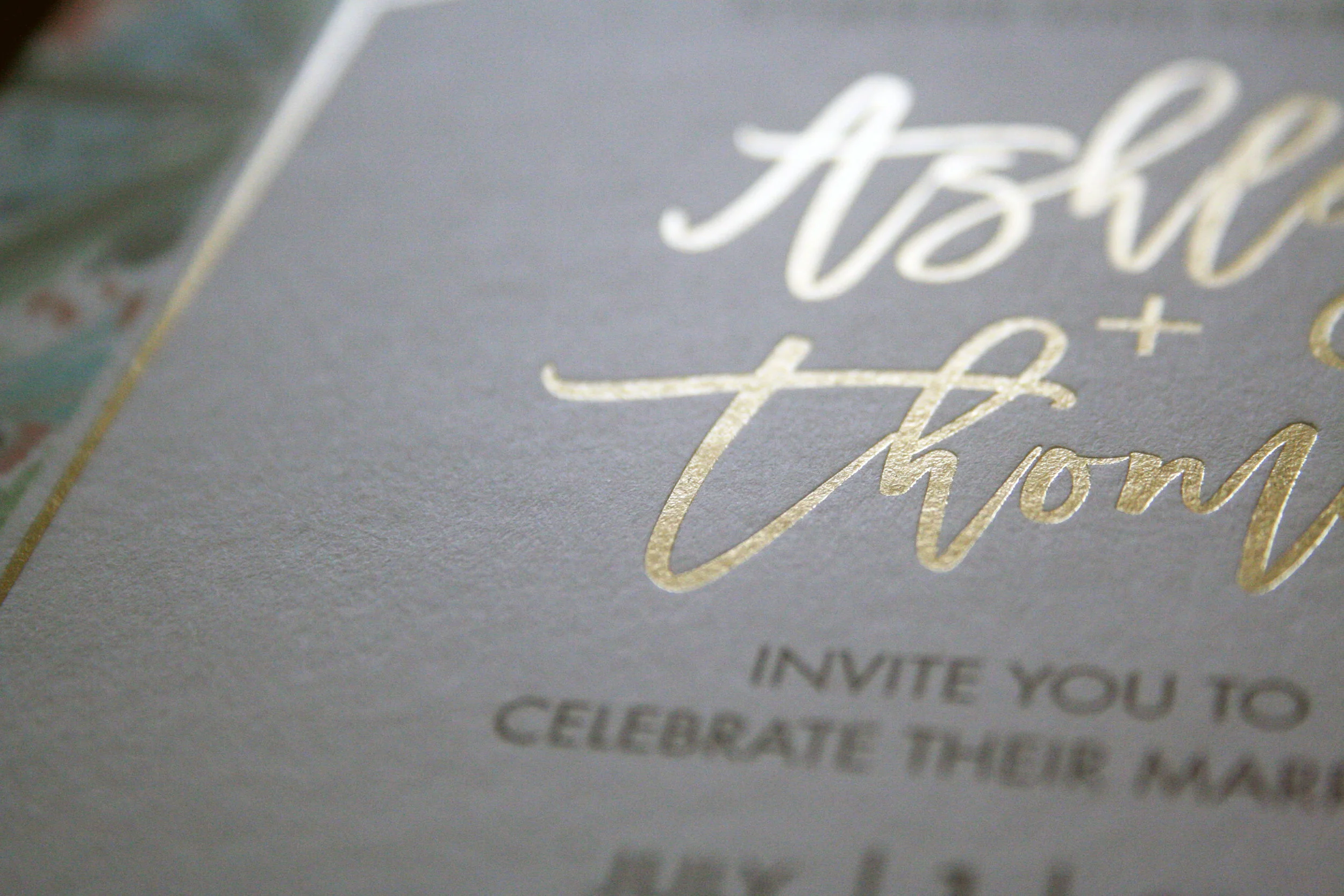 Eggshell paper with Gold Foil