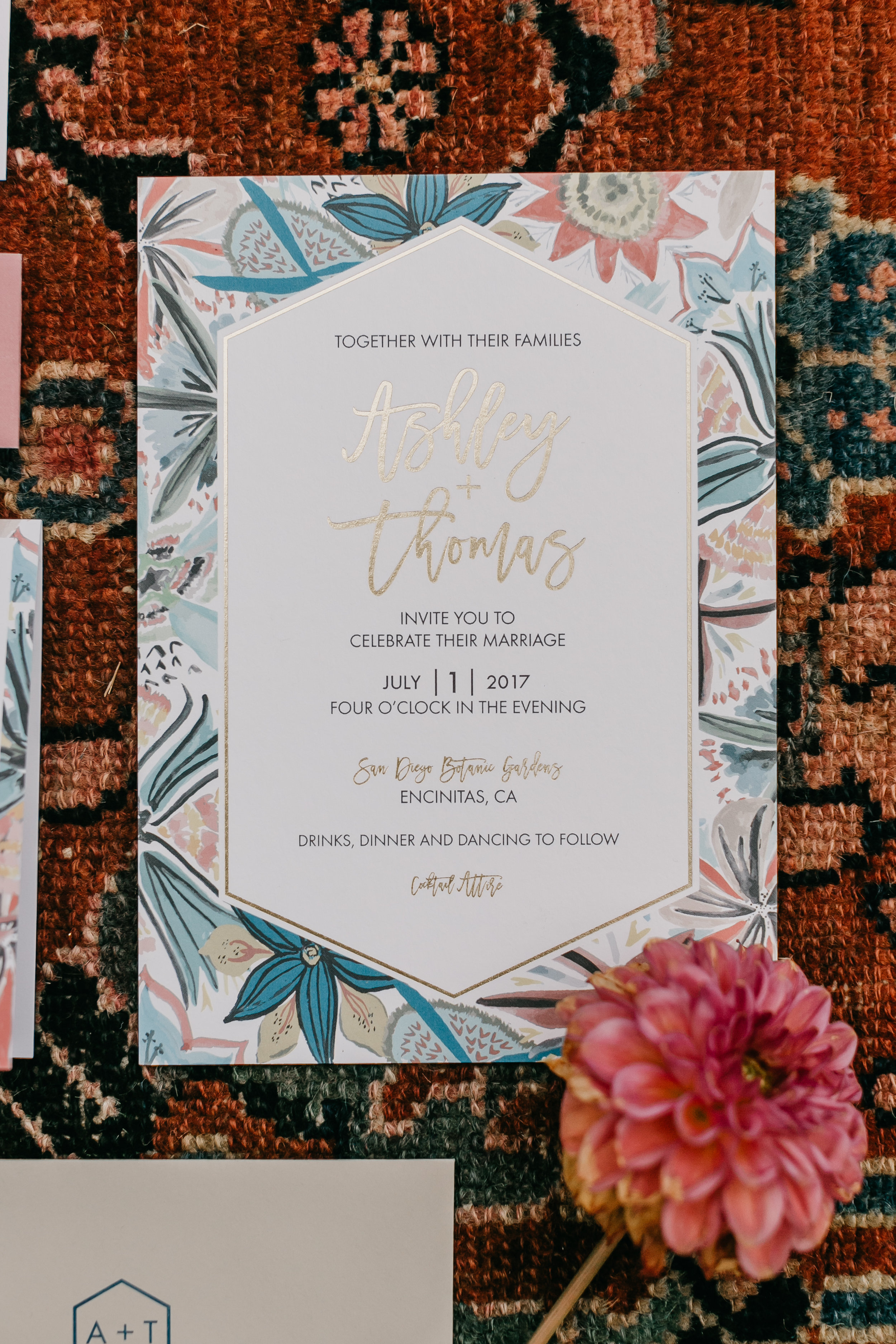 hand painted wedding invites