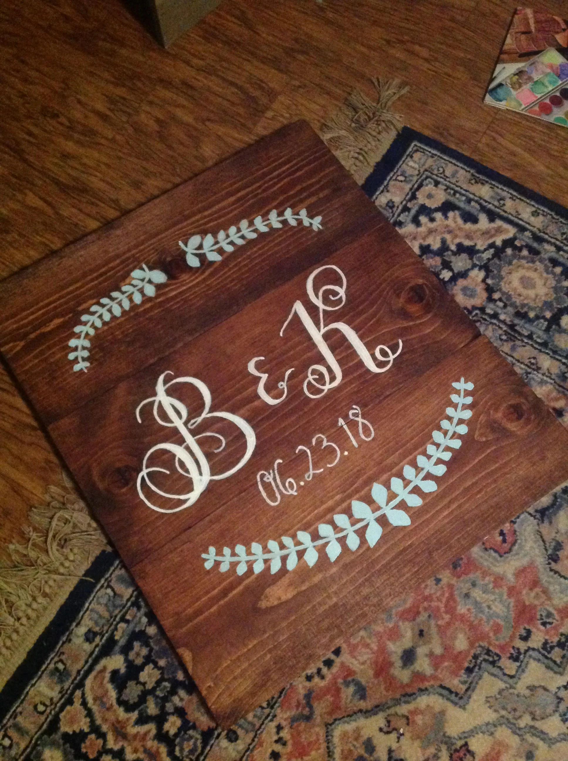 A Wedding Sign + Initials