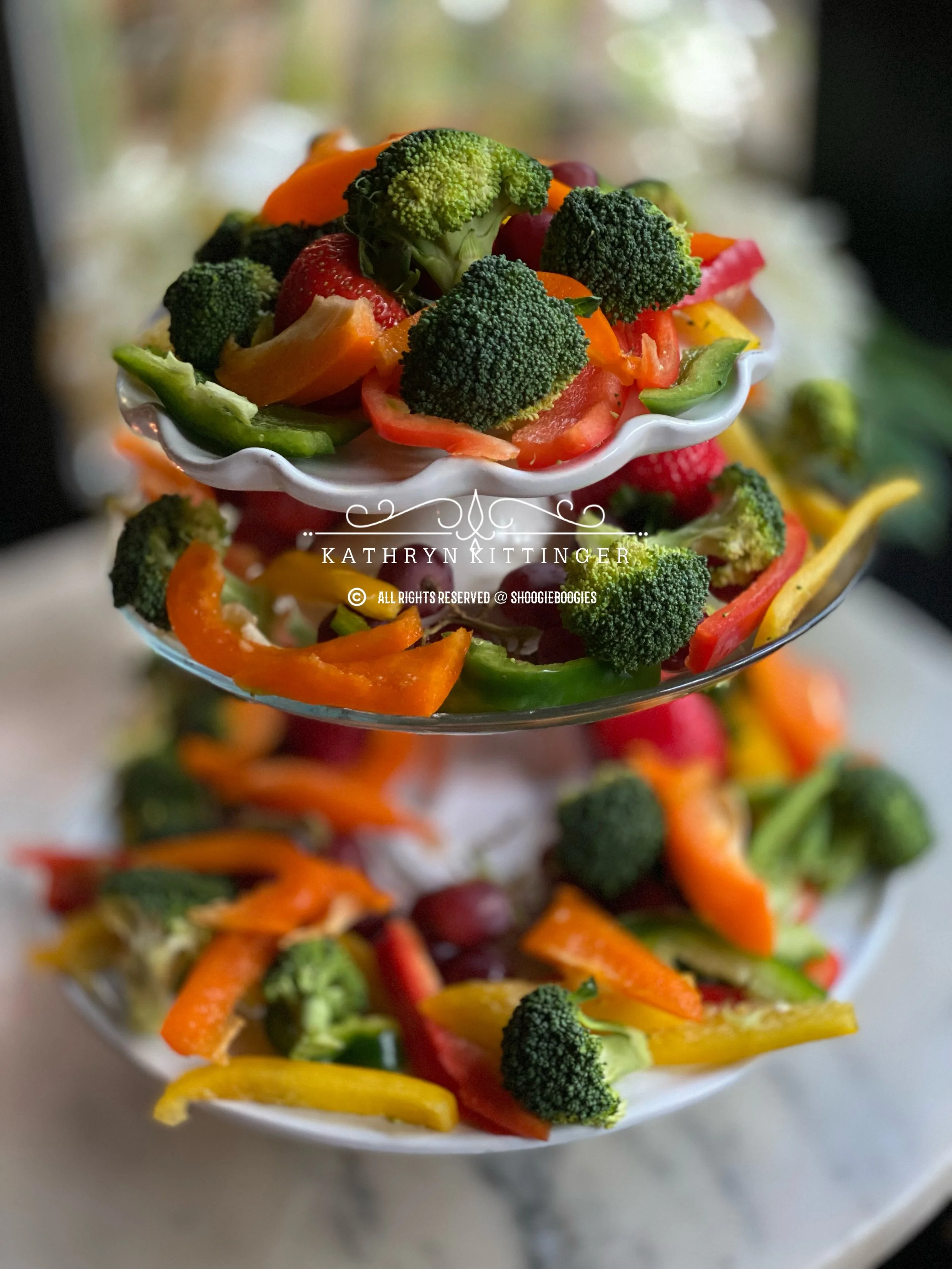 Assorted Veggie &amp; Fruit Pedestal