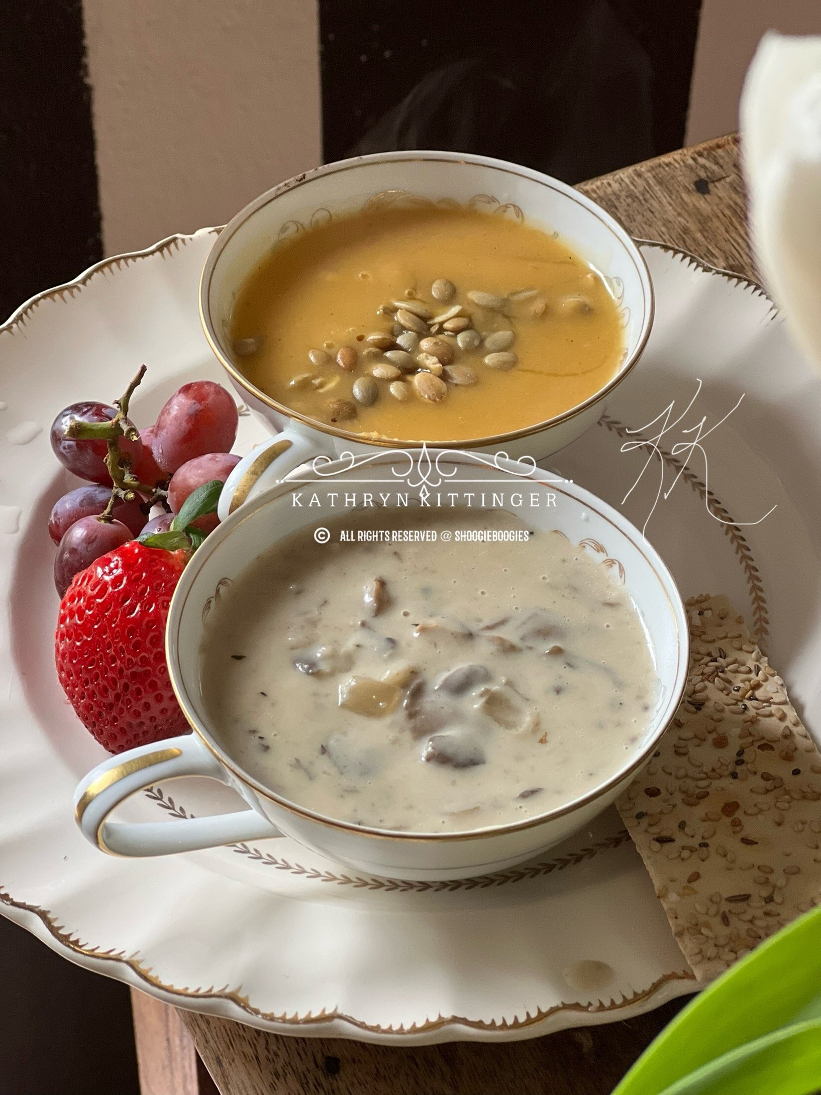 Butternut Squash or Gourmet Cream of Mushroom Soup