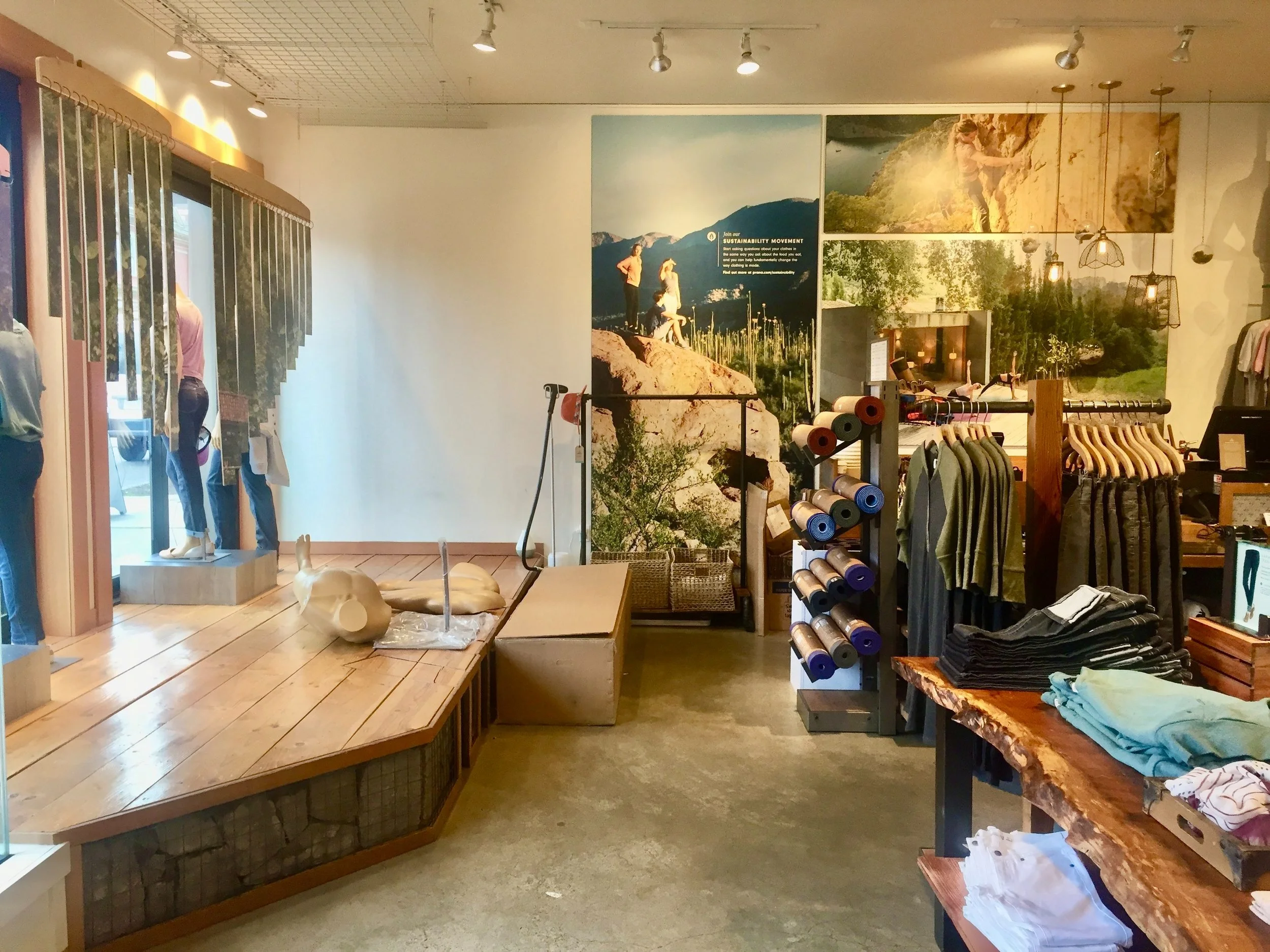 prAna Portland Store remodel: East corner BEFORE