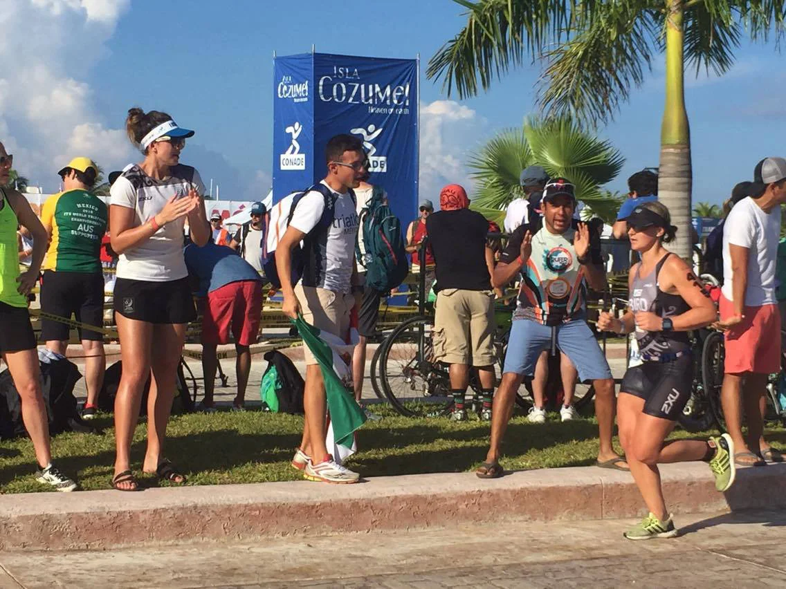 Great support from the crowd at Cozumel