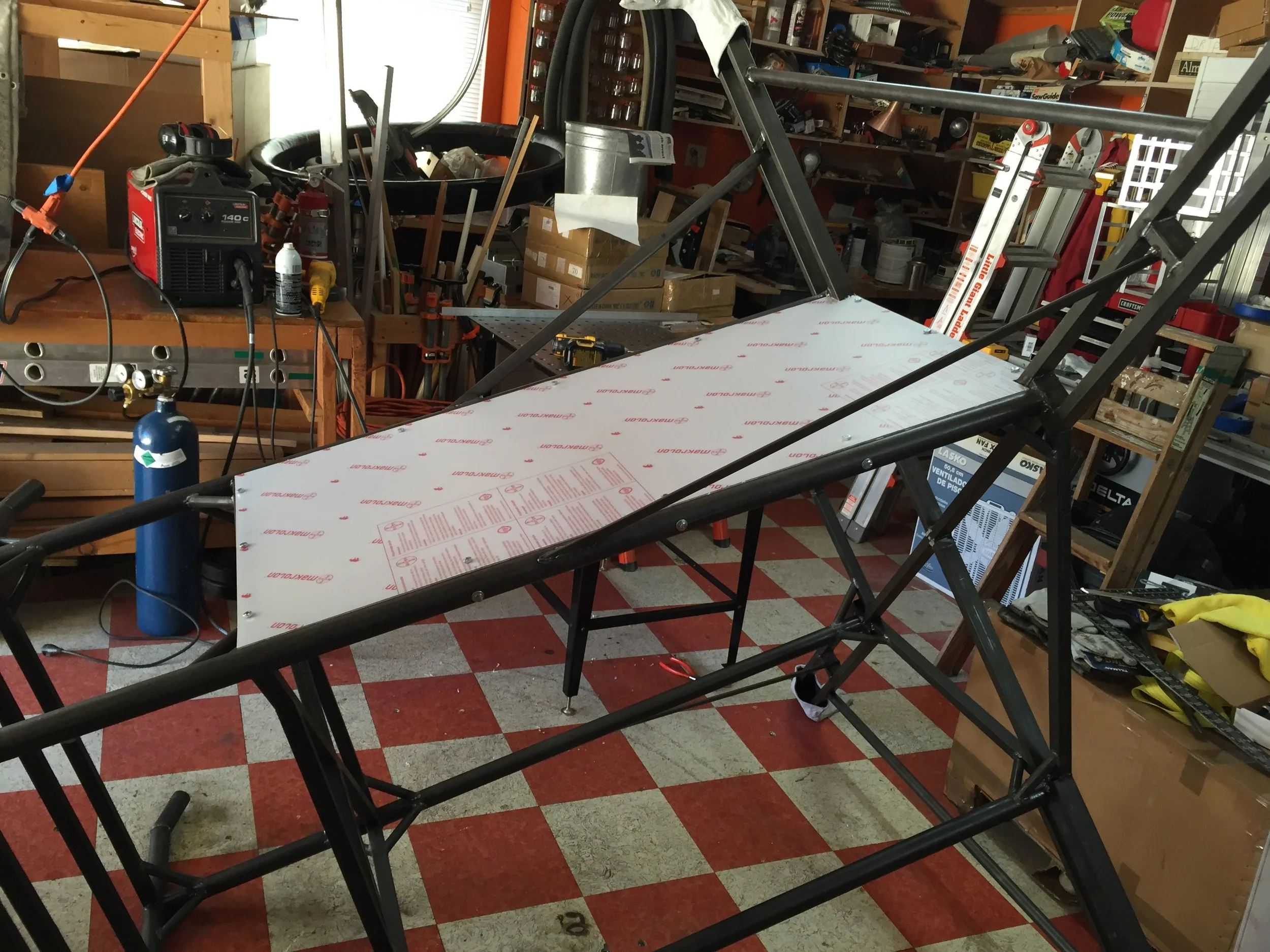  Cutting and drilling the safety panels 