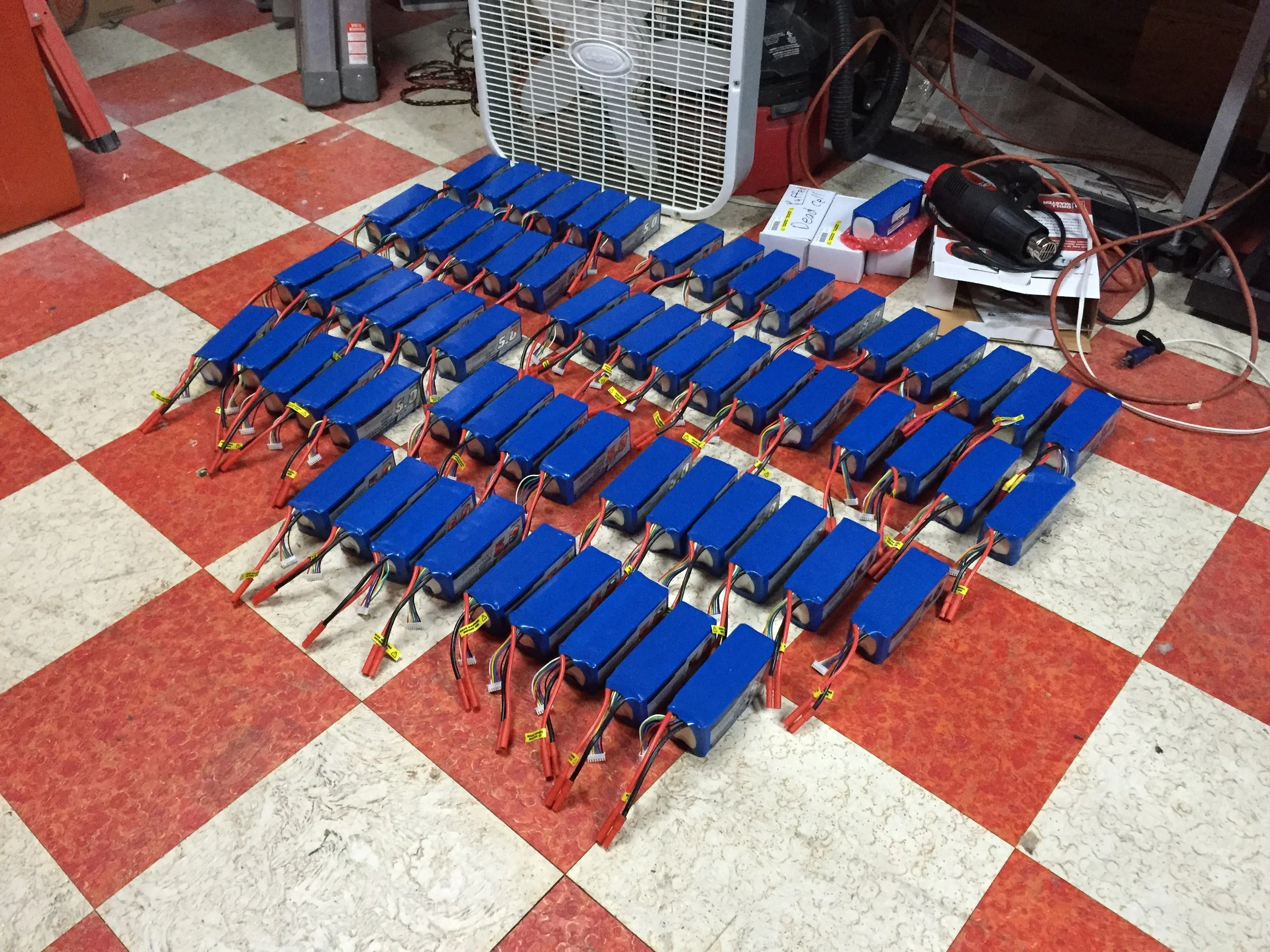 This is how many batteries it took to power the Mark III - 64 batteries weighing ~100lbs 