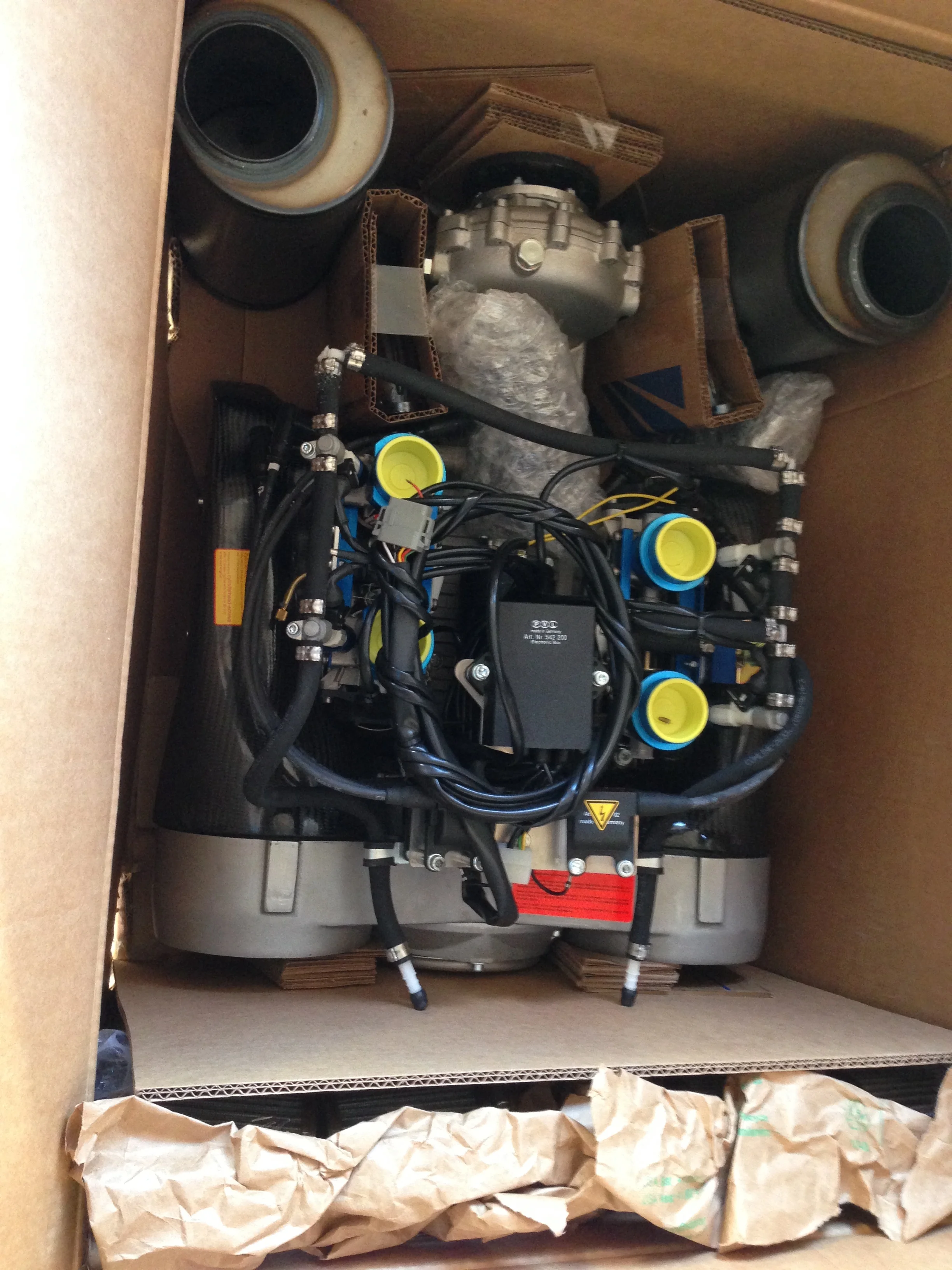  Second aircraft engine being unpacked 