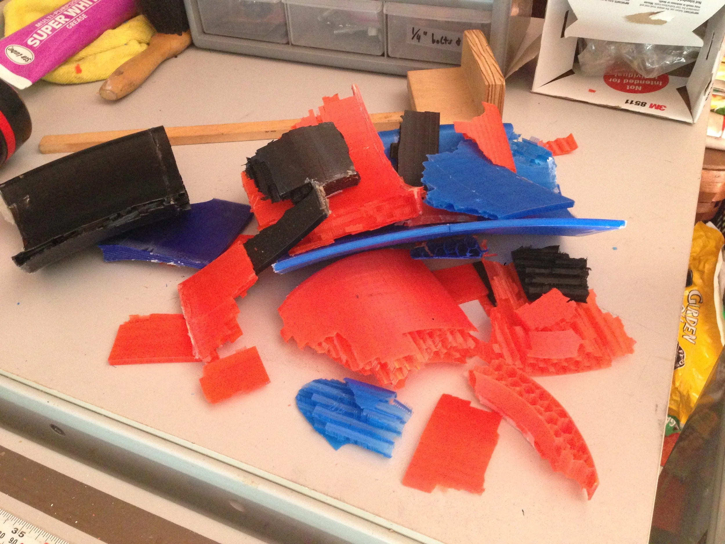  This is all that was left of half the duct - the rest was smashed to pieces smaller than a dime 