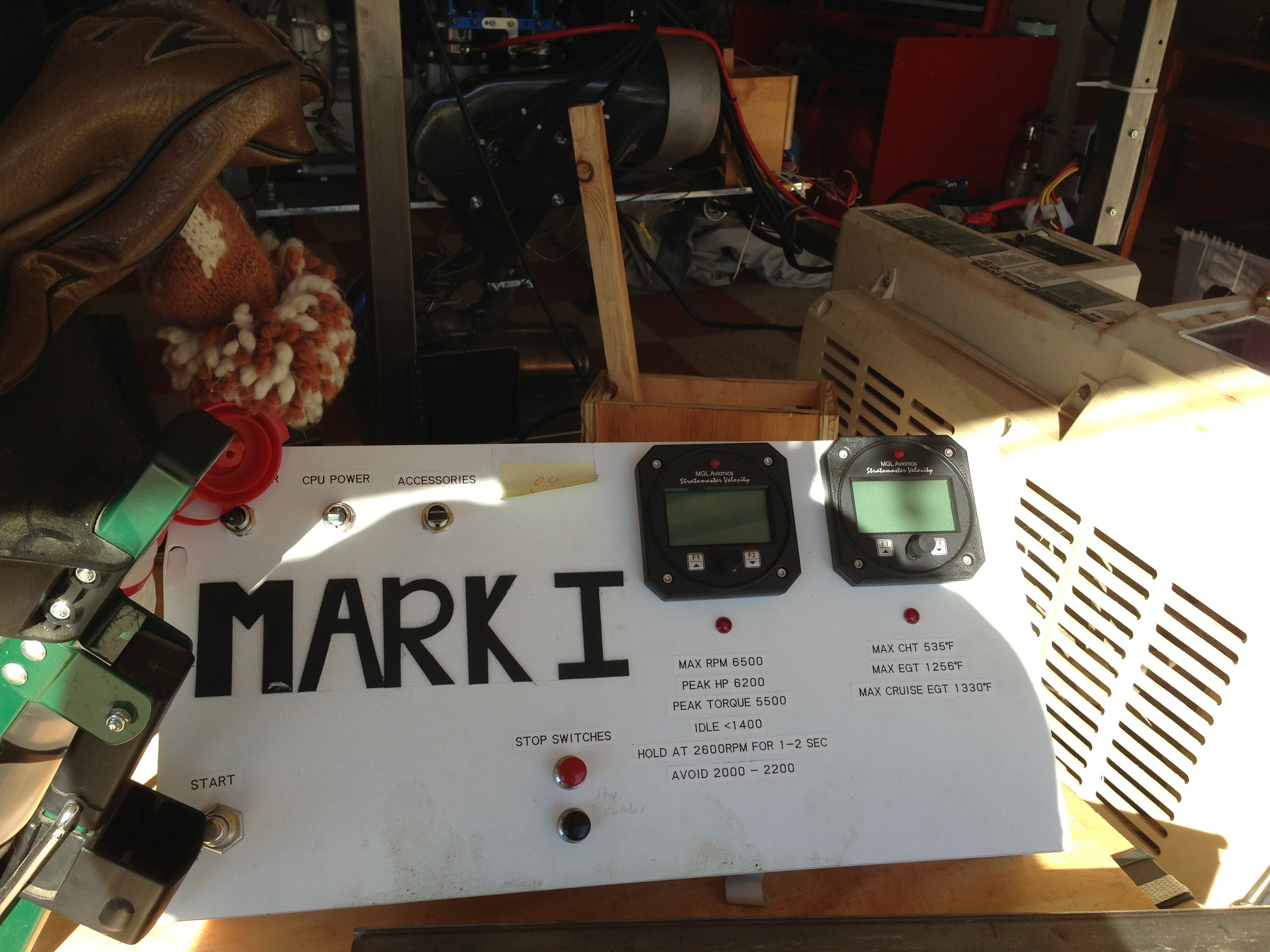  This was the remote box we could start/stop the engine, see the tachometer and temperature, as well as control power to the fuel pump and whatnot 