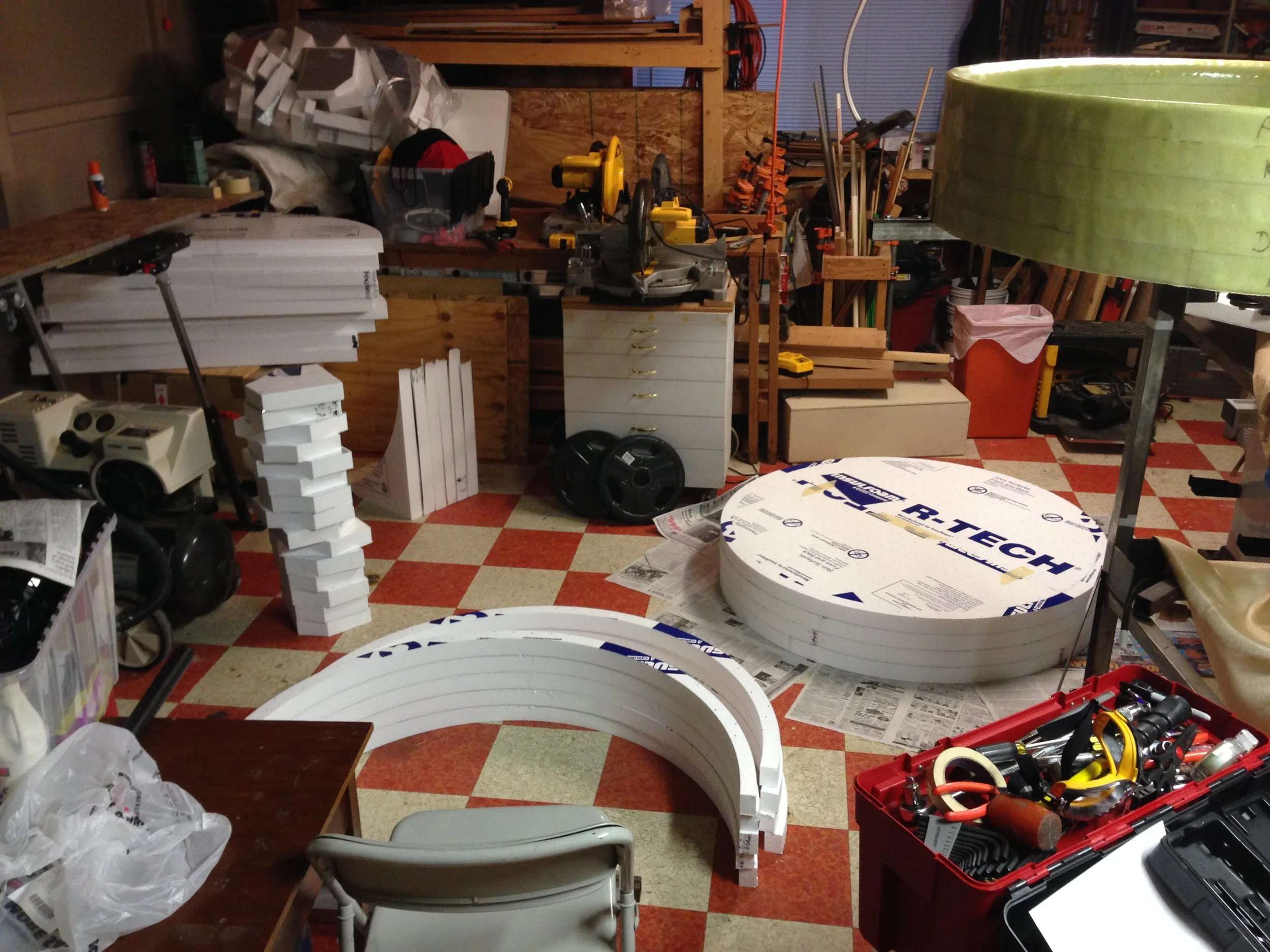  First-generation ducts were made from Styrofoam cut with a bandsaw and glued together 