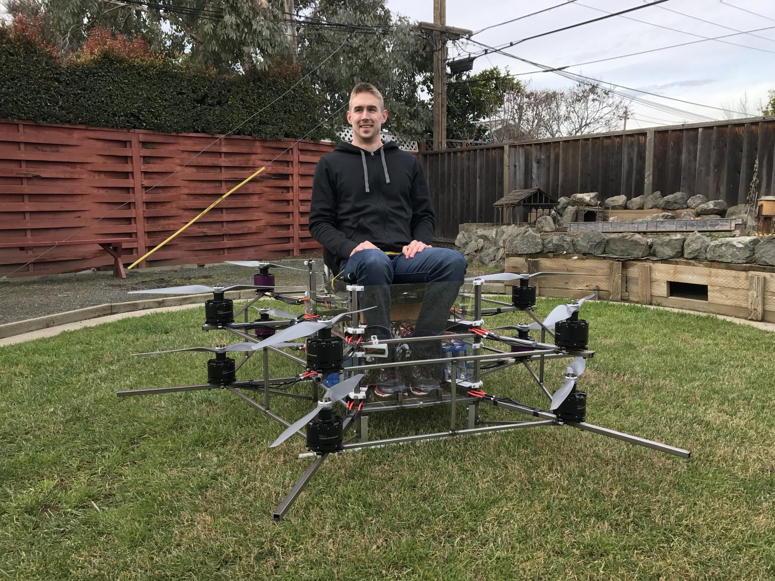 You can see it's very much a proof-of-concept prototype - it was very cramped for the pilot to sit and wasn't going to win any beauty contests. Still, it worked!